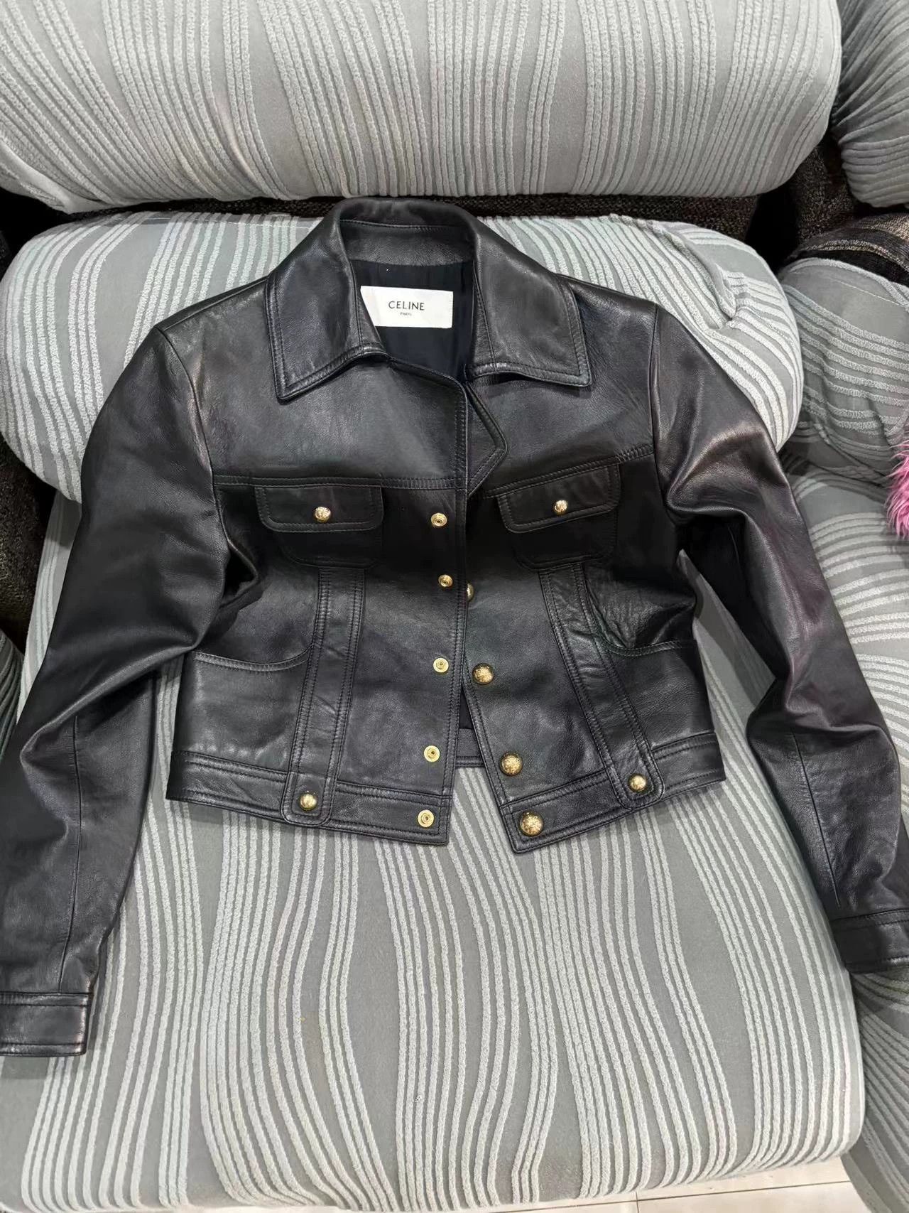 Celine Celine 23 Women's Sheepskin Leather Jacket 99 New 36 Size XS / US 0-2 / IT 36-38 - 1 Thumbnail