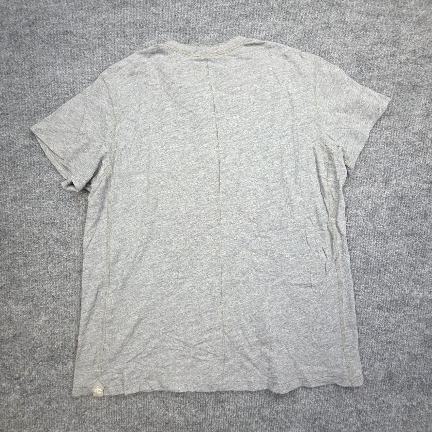 Rag & Bone Rag & Bone Henley Shirt Mens XL Gray Slub Pima Short Sleeve Harbor Grey Size US XL / EU 56 / 4 - 2 Thumbnail