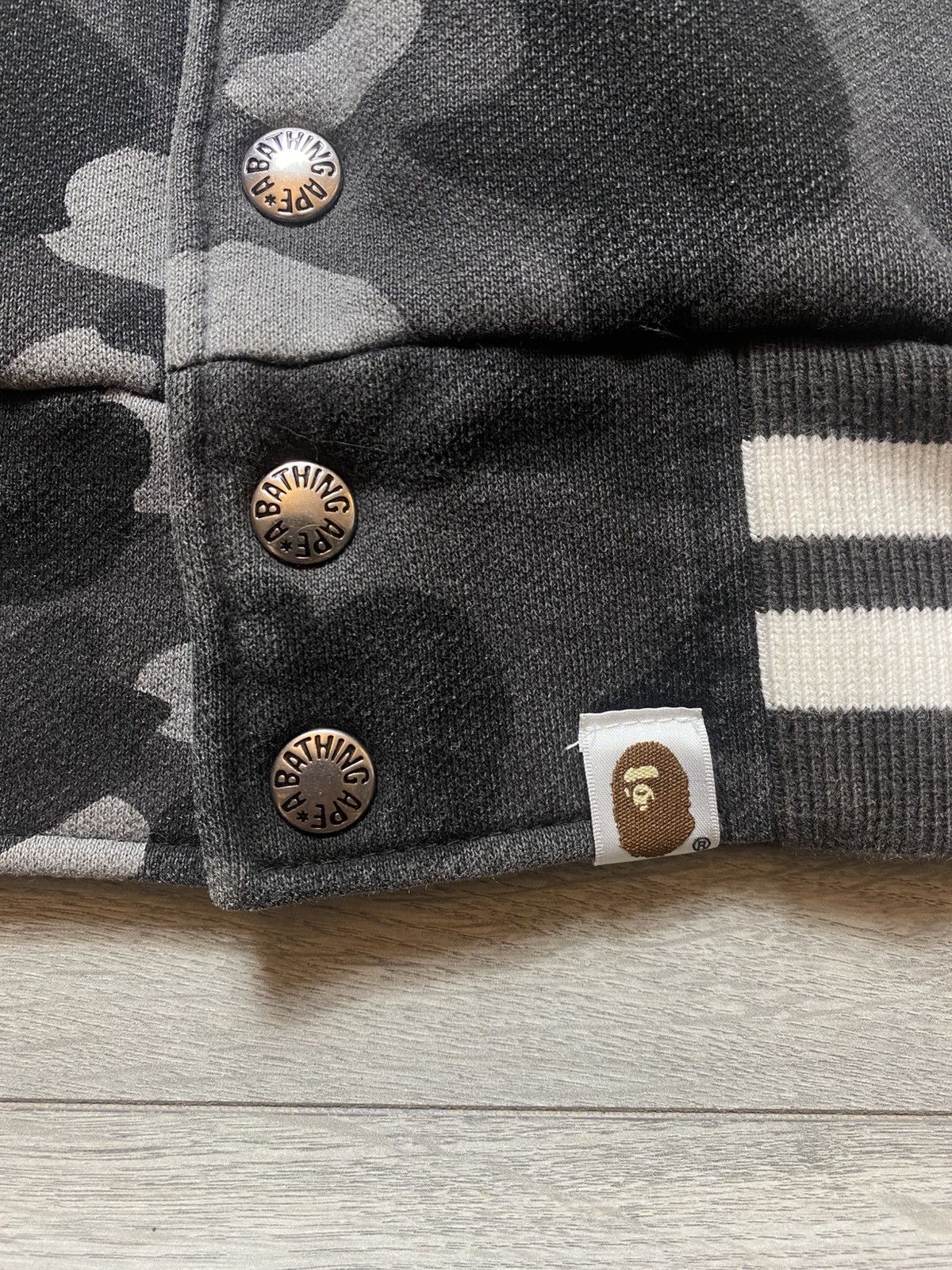 Bape Bape camo varsity bomber jacket Size US M / EU 48-50 / 2 - 10 Thumbnail