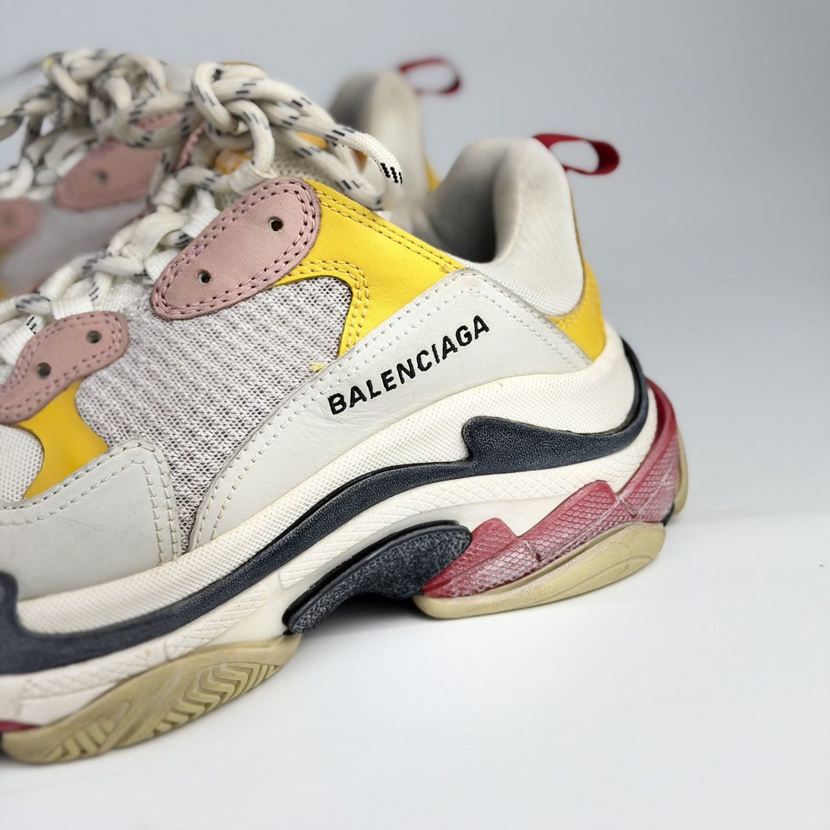 Balenciaga Balenciaga Triple S White Yellow Red Size US 7 / EU 40 - 5 Thumbnail
