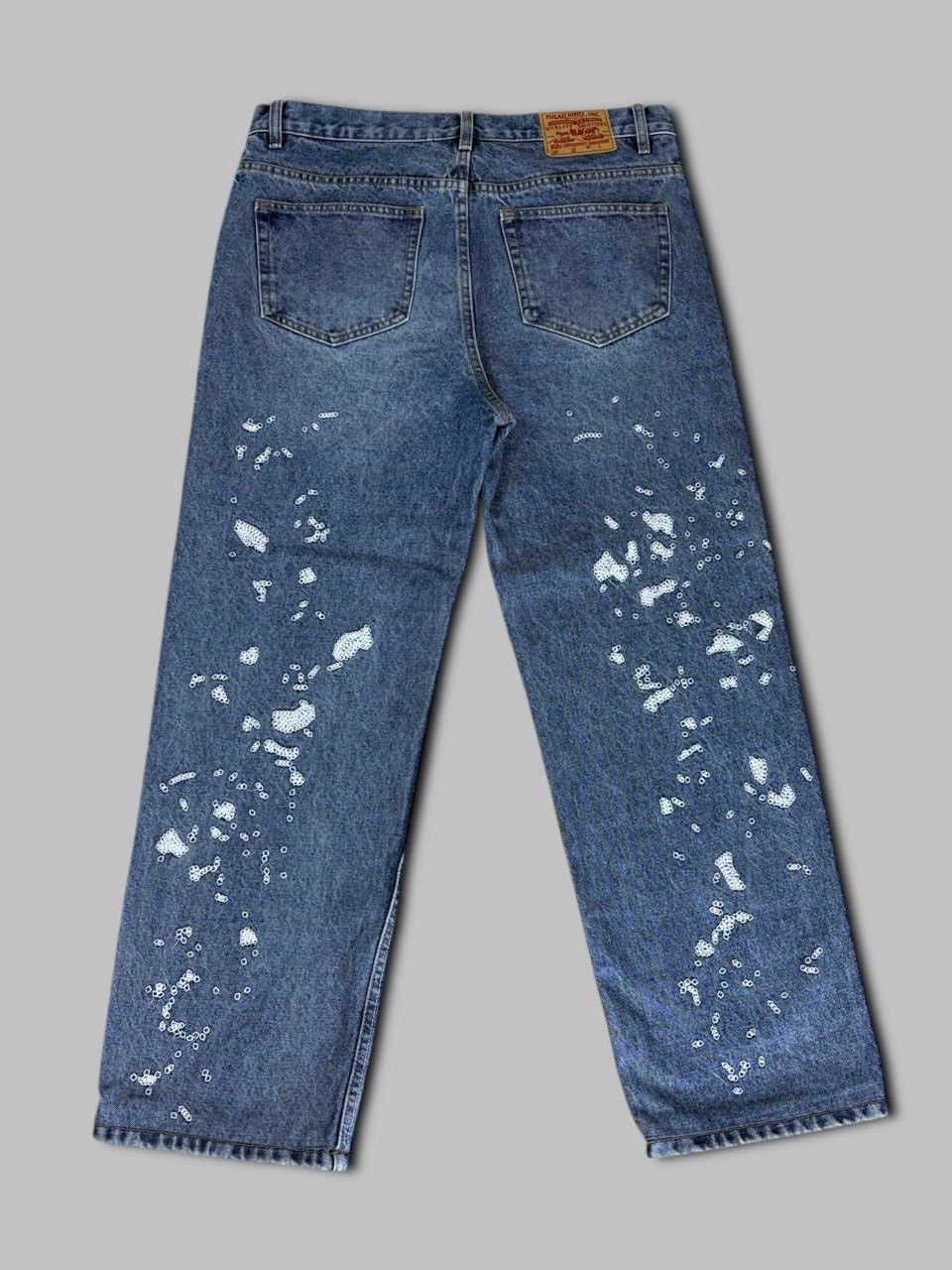 Fugazi Fugazi Chain Splatter Jeans Dark Washed Size US 32 / EU 48 - 2 Thumbnail