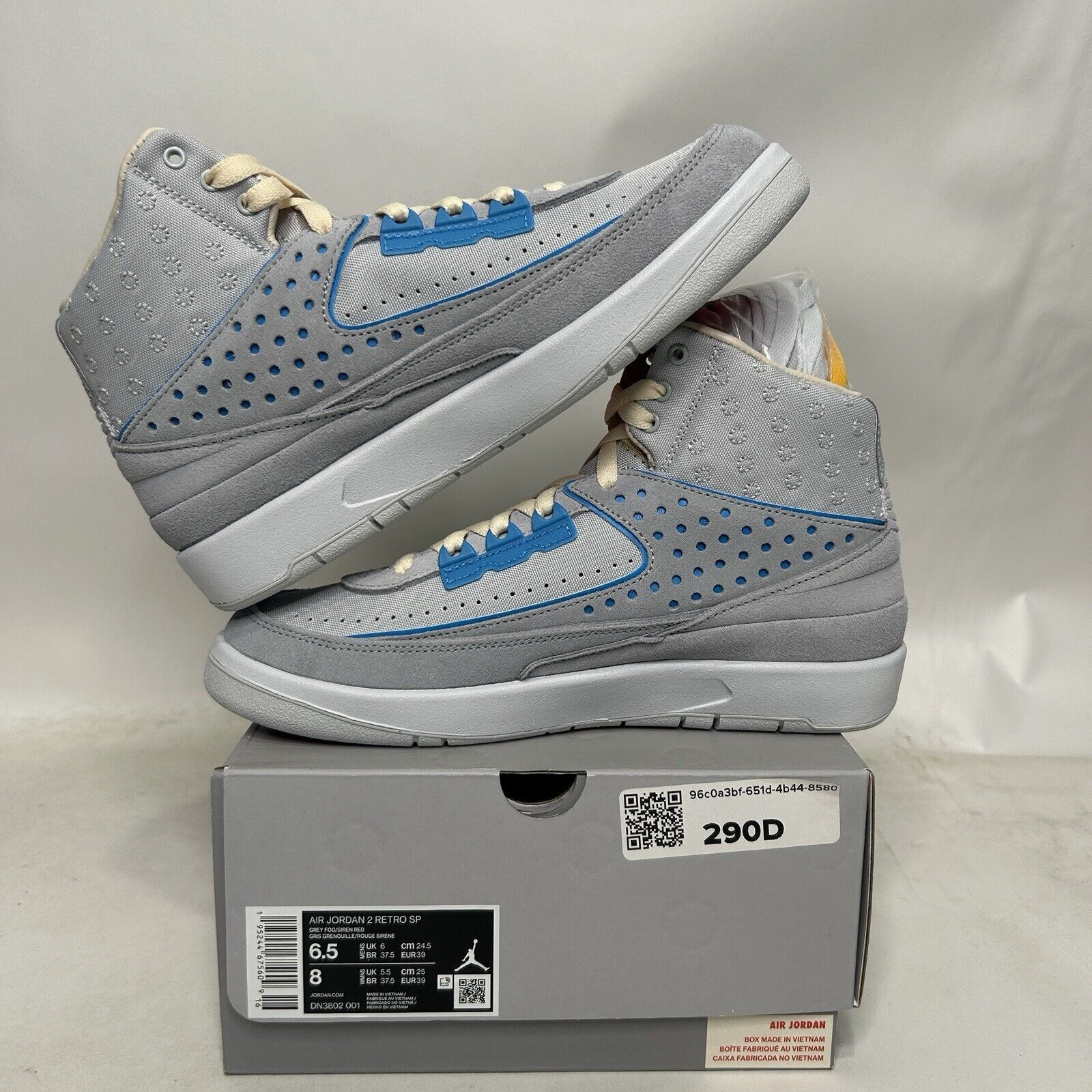 Jordan Brand Nike Air Jordan 2 SP x Union “Grey Fog” 2024 Size US 8 / IT 38 - 3 Thumbnail