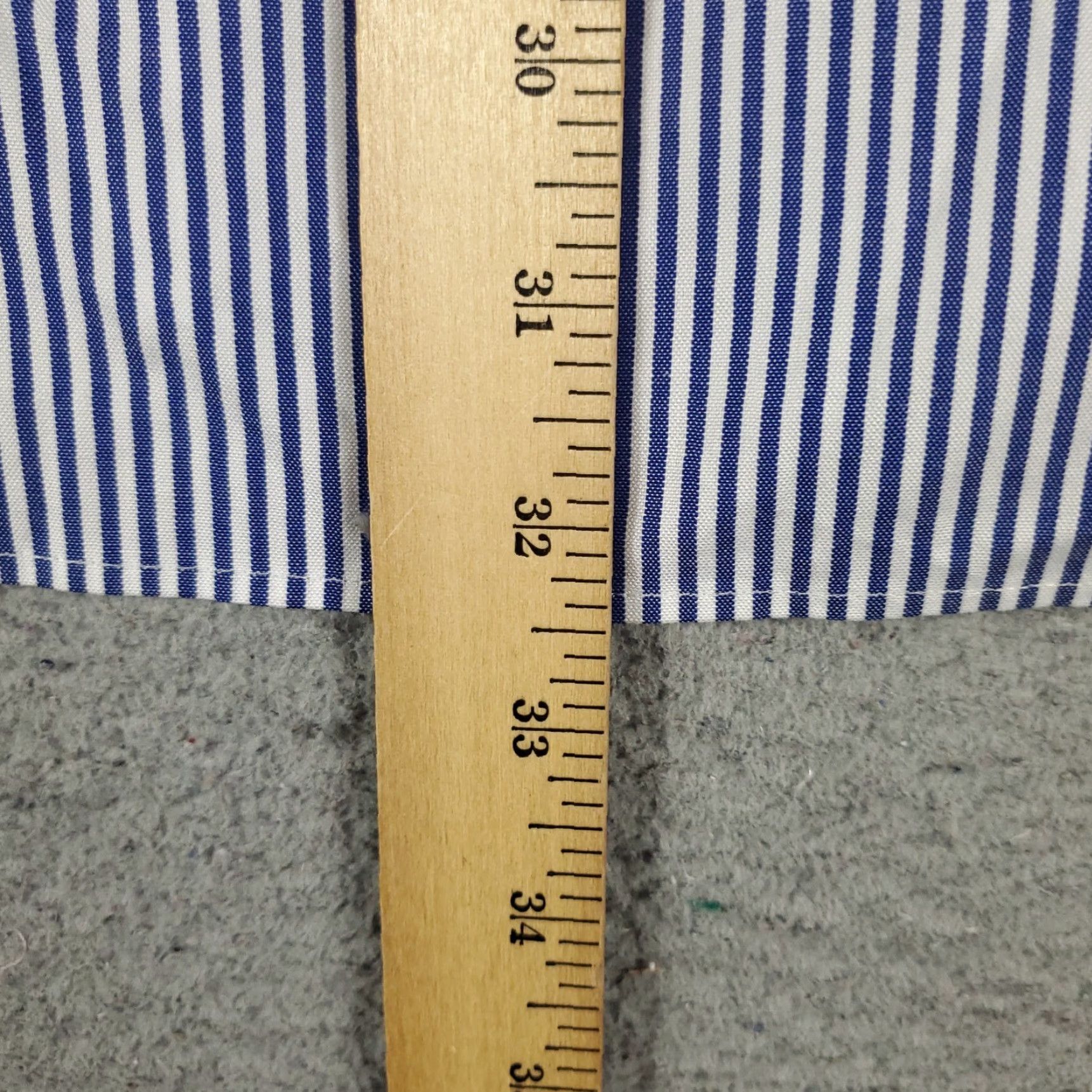 Ralph Lauren Ralph Lauren Shirt Mens Dress Button Up Long Sleeve 17.5 Blue Striped Non-Iron Pockets Coverall Classic Mens Size 46R - 5 Thumbnail