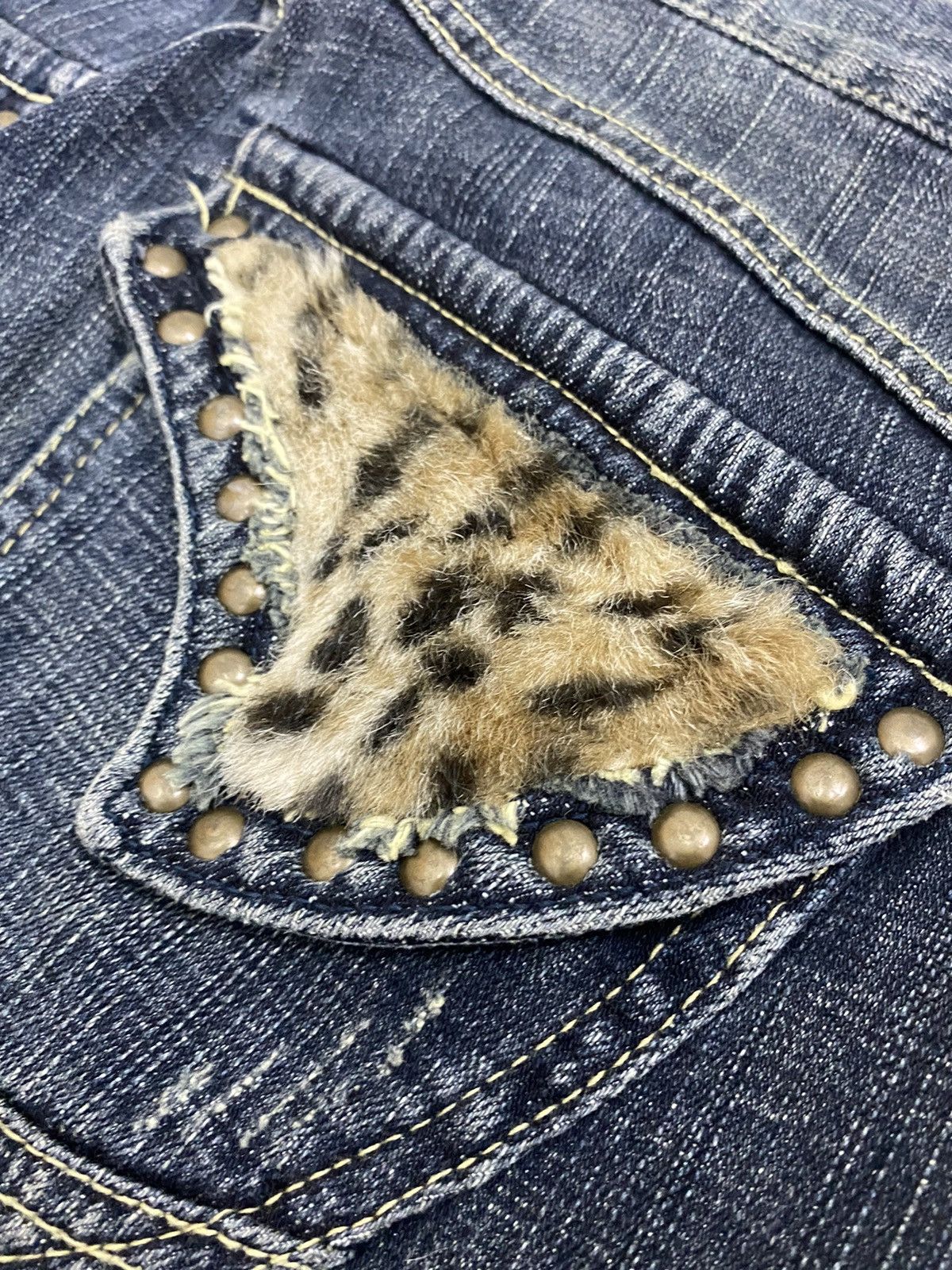 If Six Was Nine × Japanese Brand × Le Grande Bleu (L.G.B.) Flare Orinin Japan Unisex Fur Pocket Leopard Blue Way Size US 28 / EU 44 - 11 Thumbnail