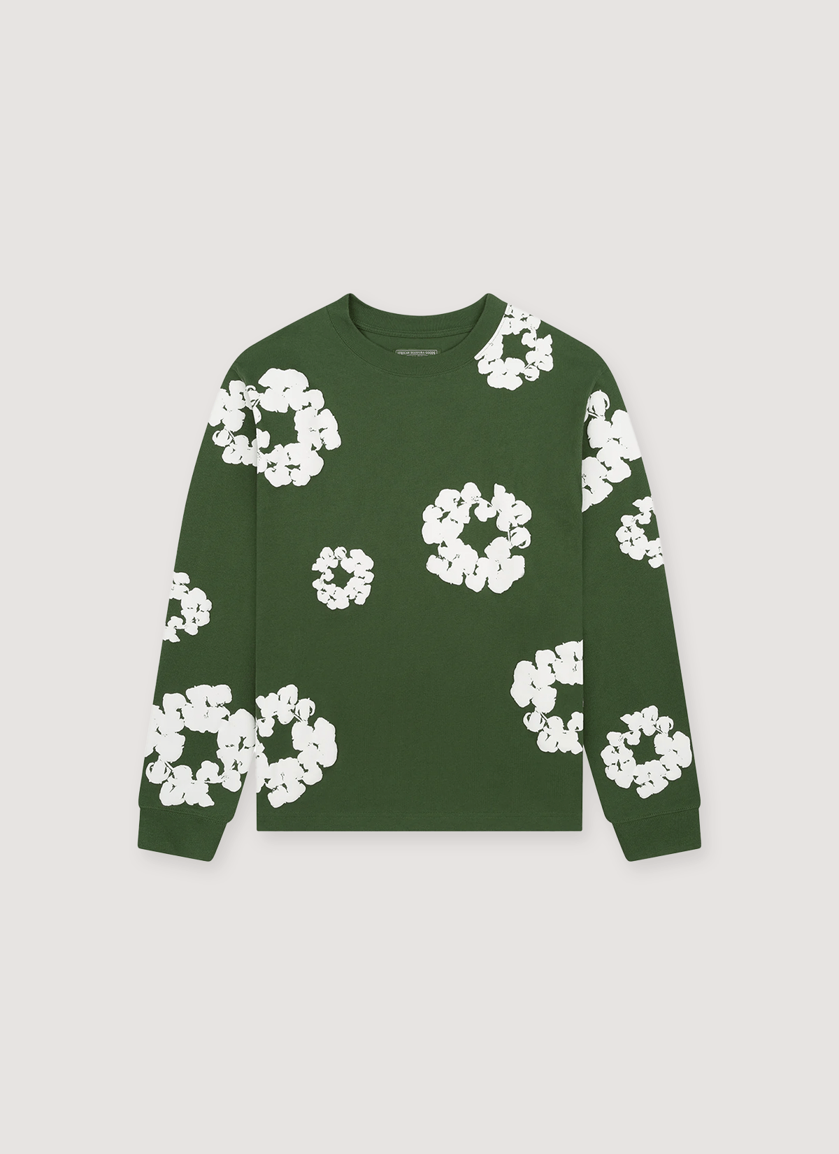 DENIM TEARS Cotton Wreath Long Sleeve Green Size US S / EU 44-46 / 1 - 1 Thumbnail