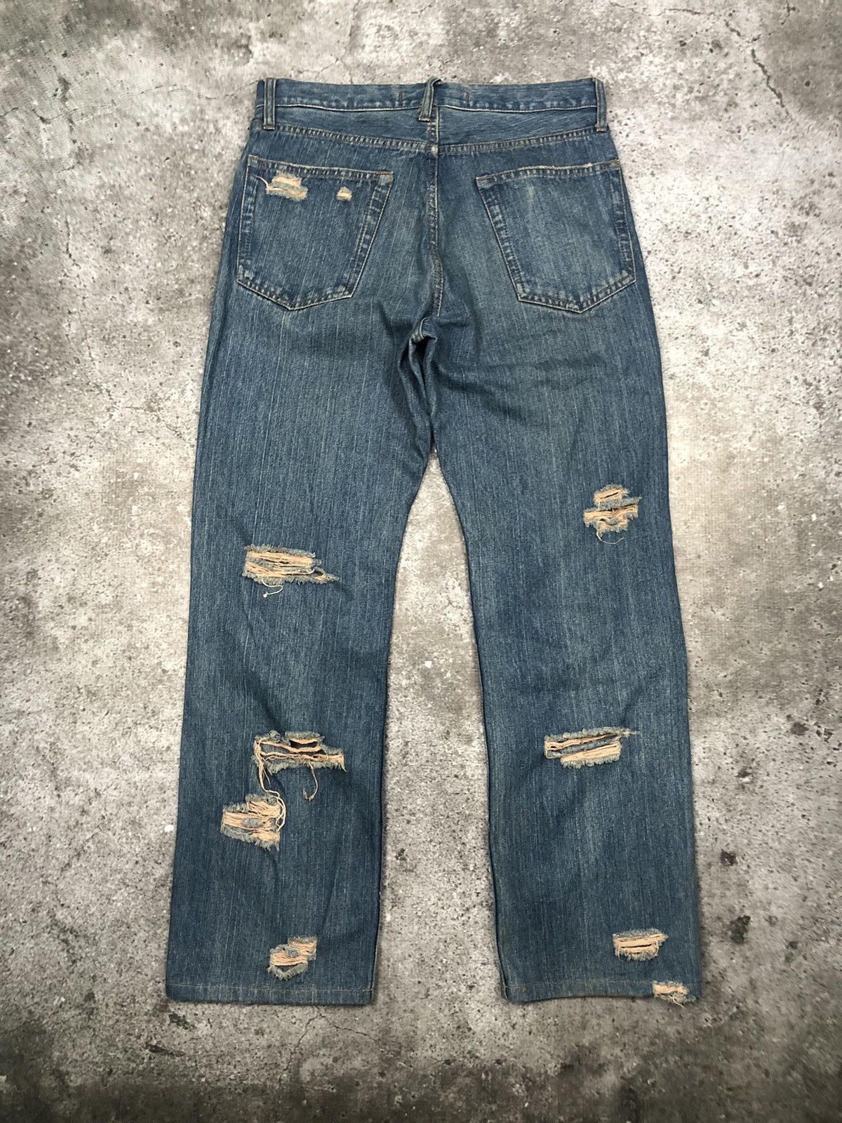 Hysteric Glamour × Japanese Brand × PPFM PPFM Ripped Denim Pants Size US 29 - 5 Thumbnail