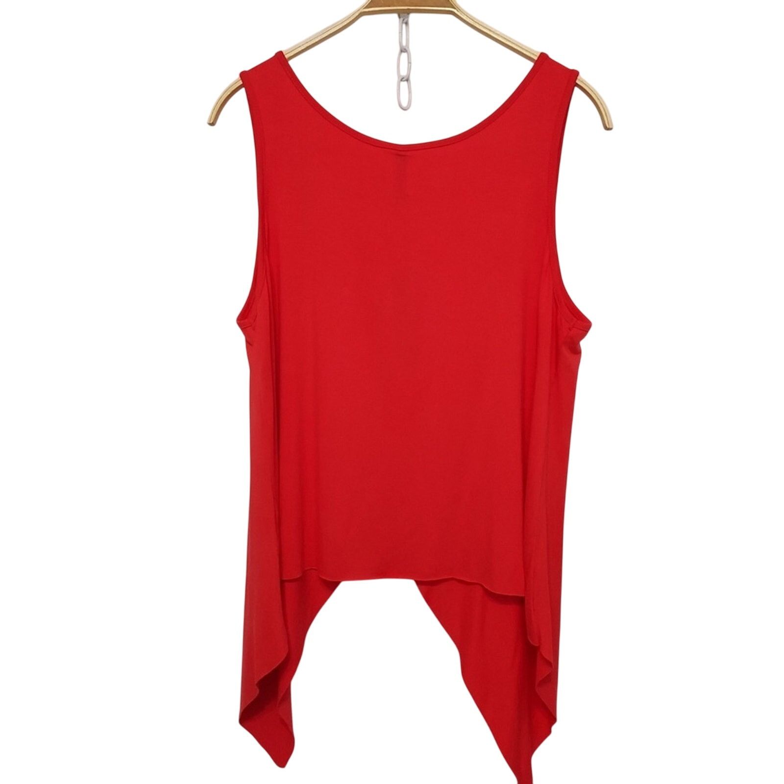 Other NWT Savvi Sage Tank Coral Reversible Handkerchief Shirt Top Size XL / US 12-14 / IT 48-50 - 2 Thumbnail