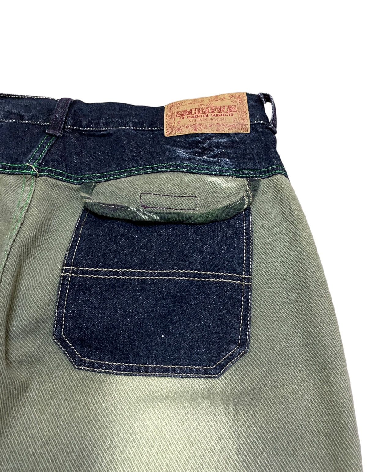 If Six Was Nine × Japanese Brand × Le Grande Bleu (L.G.B.) Rare Design Vintage Sacrifice Two Tone Codroy Jeans 2000s Size US 34 / EU 50 - 8 Thumbnail