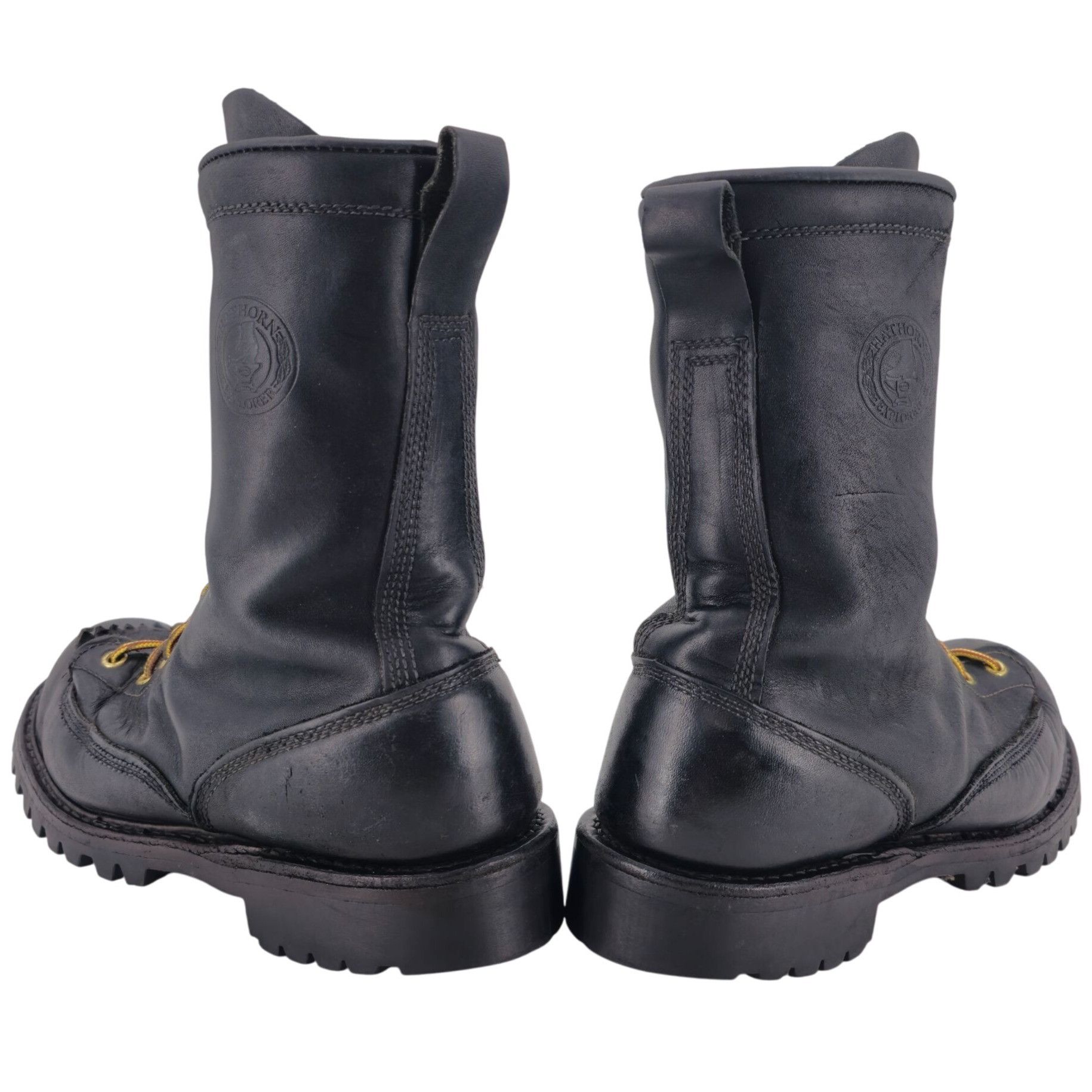 White's Hathorn Boots Men 10.5 Black Leather Work Boots USA
