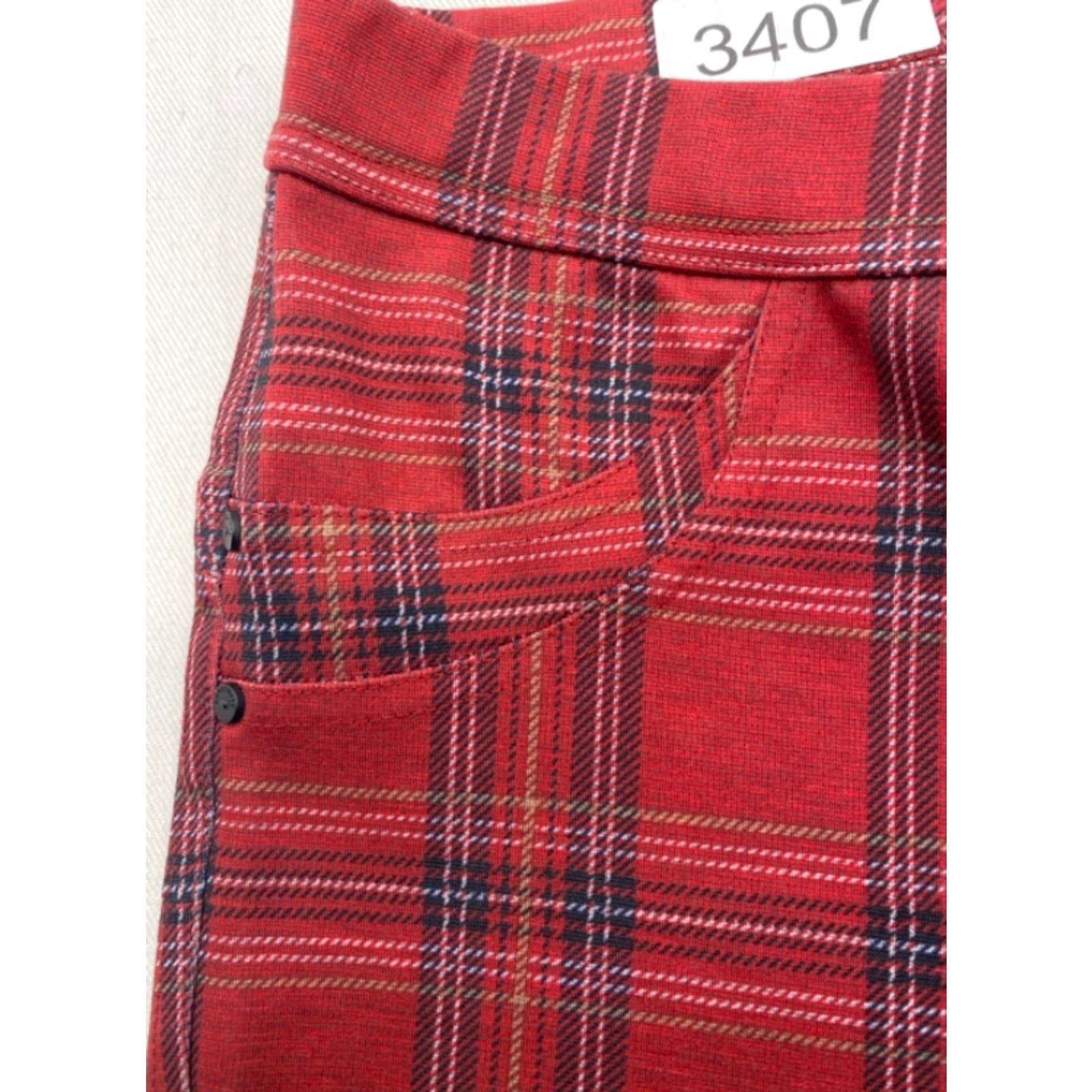 Sanctuary Sanctuary Sanctuary Red Plaid Womens 28 Legging Ankle Made in USA 3407 Size 28" / US 6 / IT 42 - 4 Thumbnail