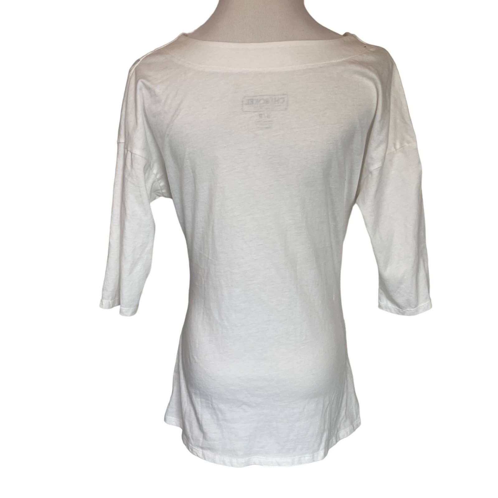 Cherokee Women's S Cherokee 3/4 Sleeve White Boatneck Cowl Blouse Top Size S / US 4 / IT 40 - 7 Thumbnail
