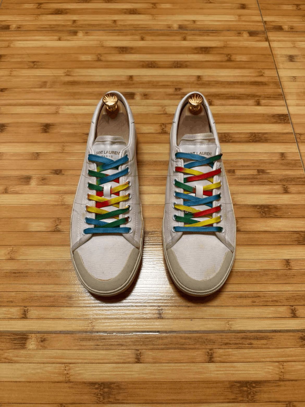 Saint Laurent Paris Sz 43 Saint Laurent Paris 16SS Runway Rainbow Sneaker Size US 10 / EU 43 - 2 Thumbnail