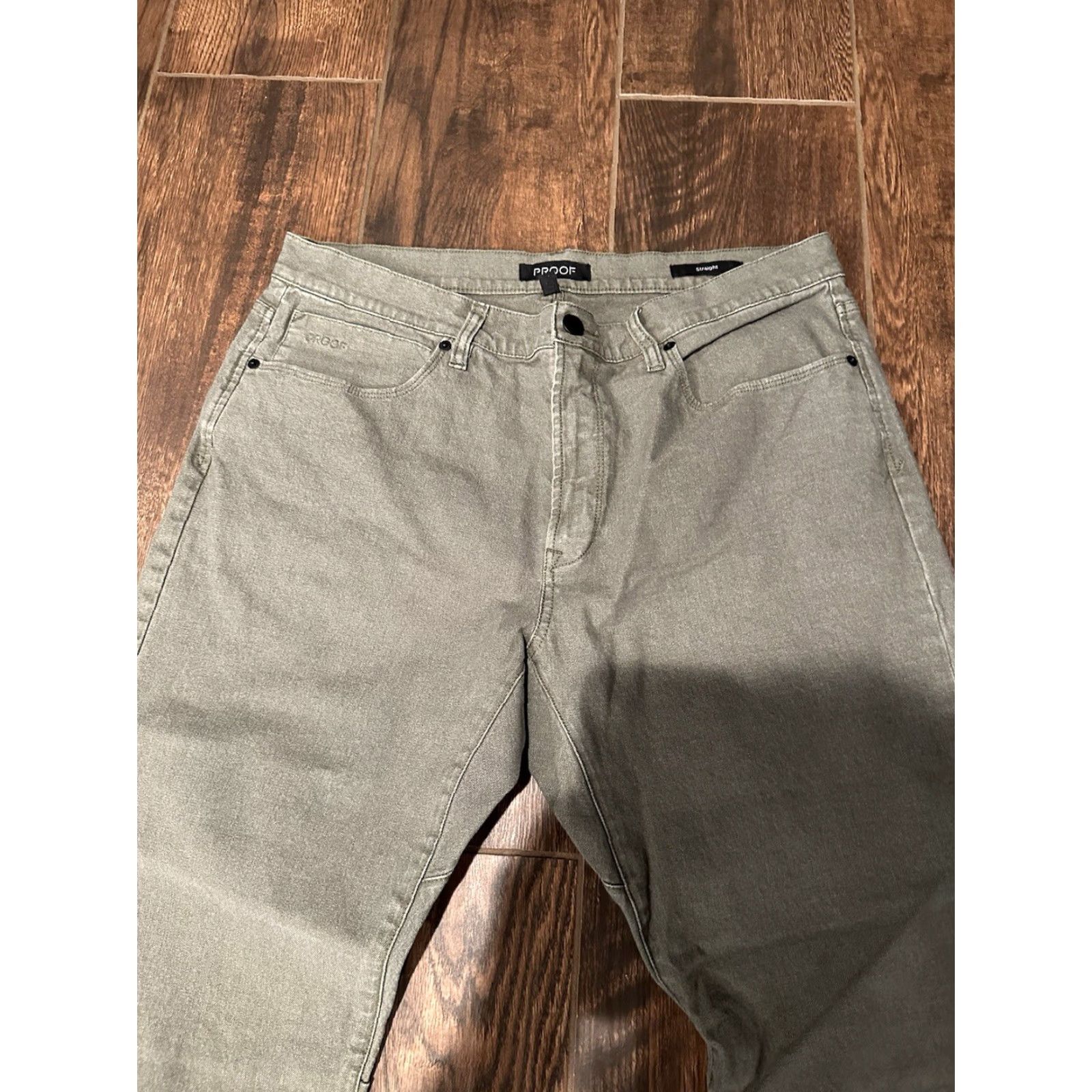 Vintage Proof Huckberry Green Straight Five Pocket Jeans Men's Size 34x29 Size US 34 / EU 50 - 4 Thumbnail