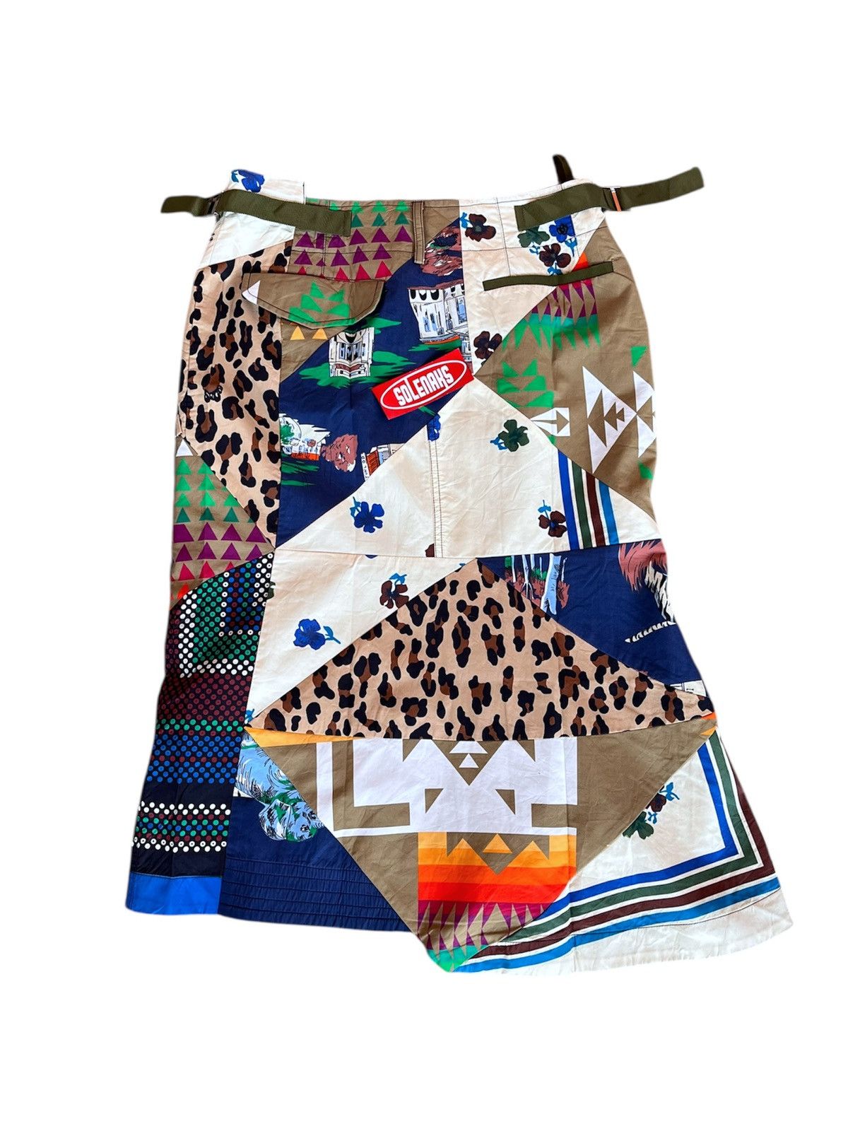 Sacai Sacai x Hank Willis Thomas patchwork asymmetric skirt Size 32" / US 10 / IT 46 - 10 Thumbnail