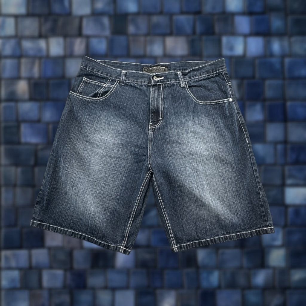 Southpole VTG Southpole Shorts Mens 42 DarkWash Blue Denim Baggy 90s Jorts Bermuda Size US 42 / EU 58 - 1 Thumbnail