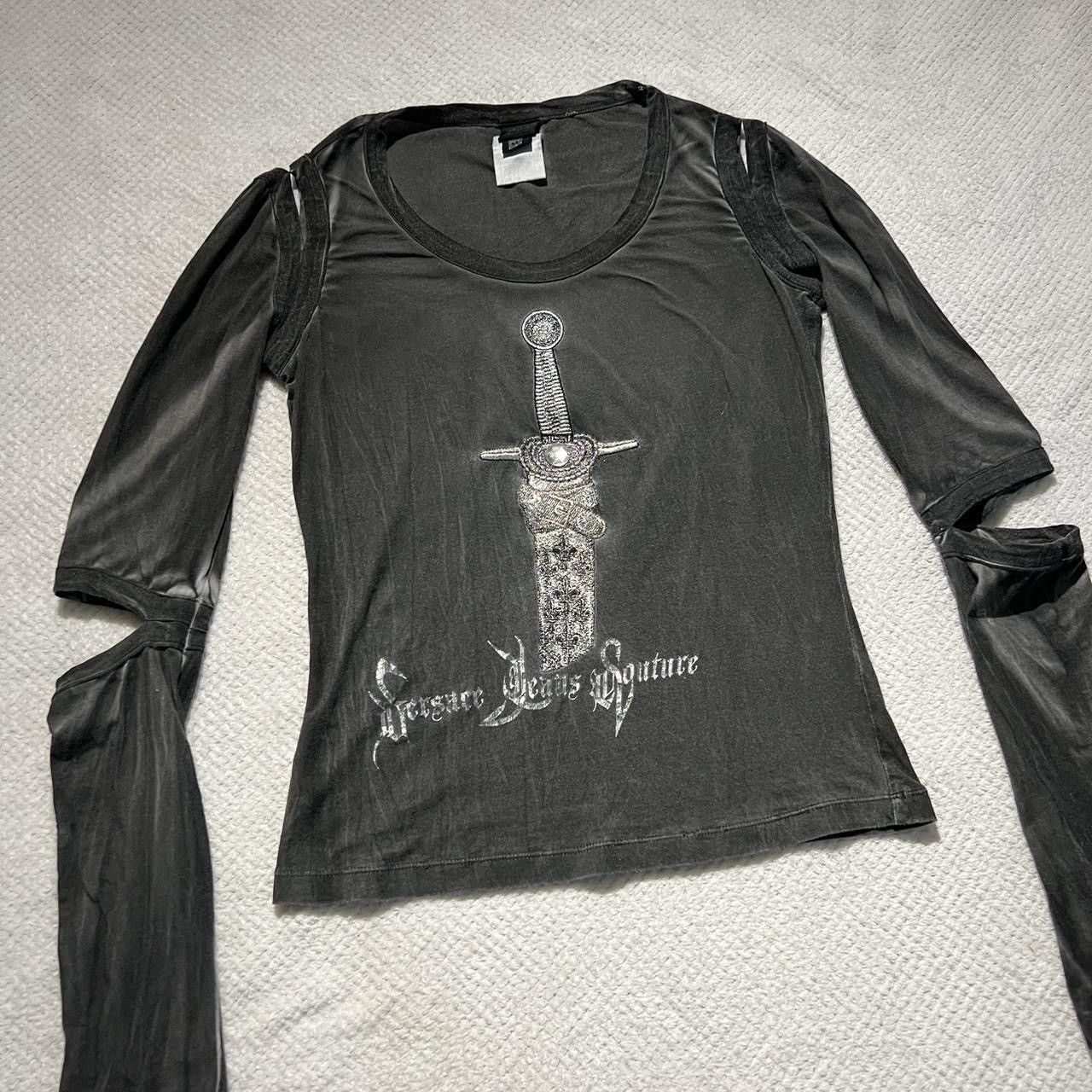 Versace Jeans Couture Rare : gothic VERSACE JEANS COUTURE cut-out top Size S / US 4 / IT 40 - 6 Thumbnail