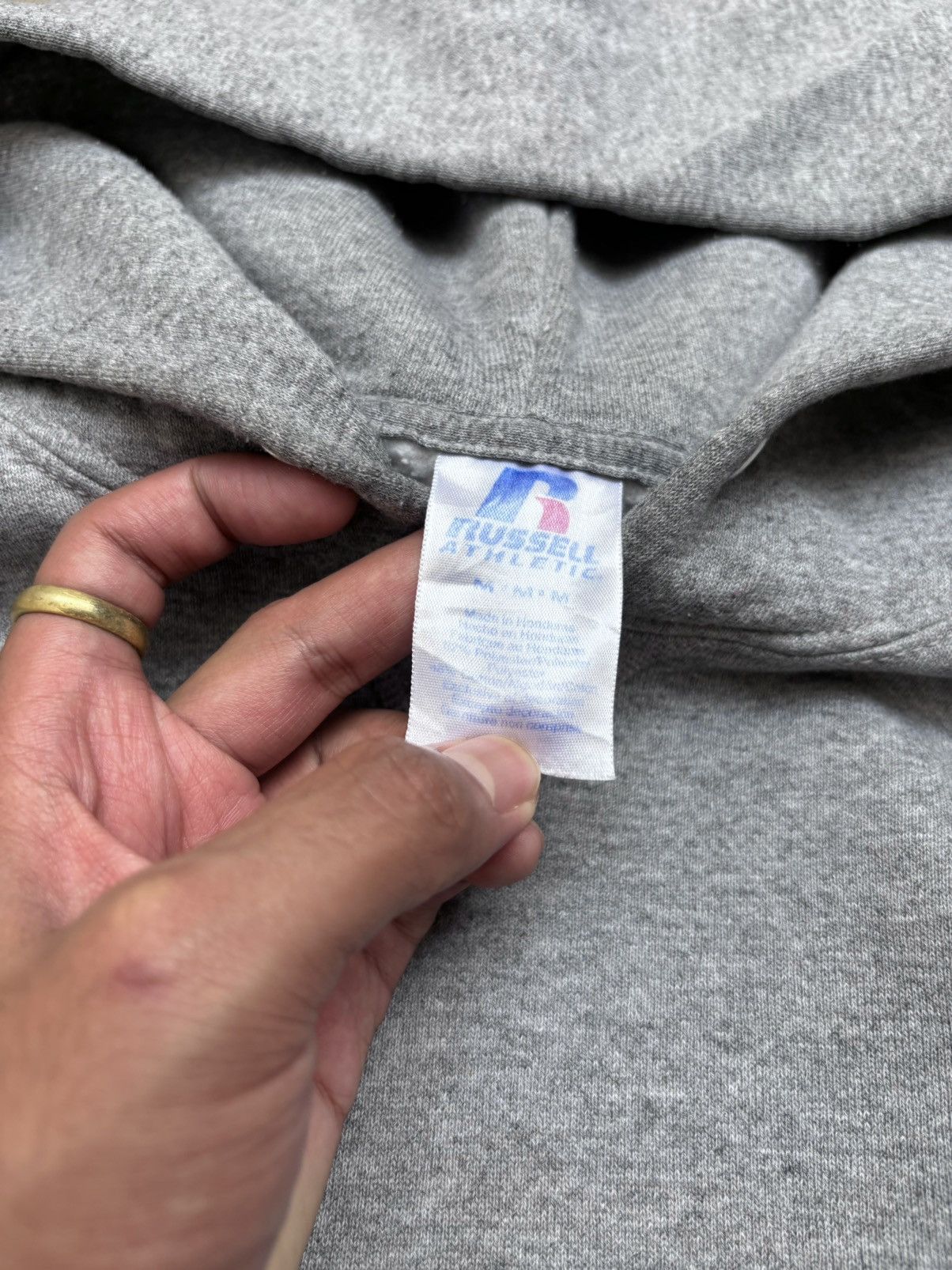 Vintage Vintage Grey Russell Athletic Hoodie Blank Size US M / EU 48-50 / 2 - 7 Thumbnail