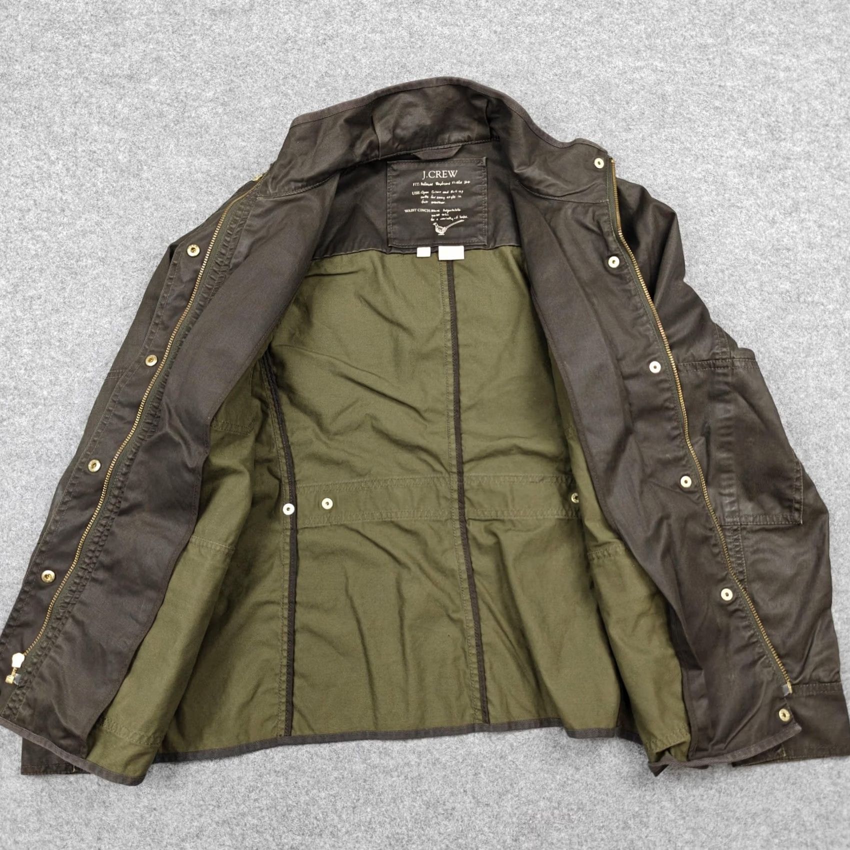 J.Crew J.Crew Jacket Mens Small Brown Canvas Relaxed Bedford Field Full Zip Pockets Size Size US S / EU 44-46 / 1 - 2 Thumbnail