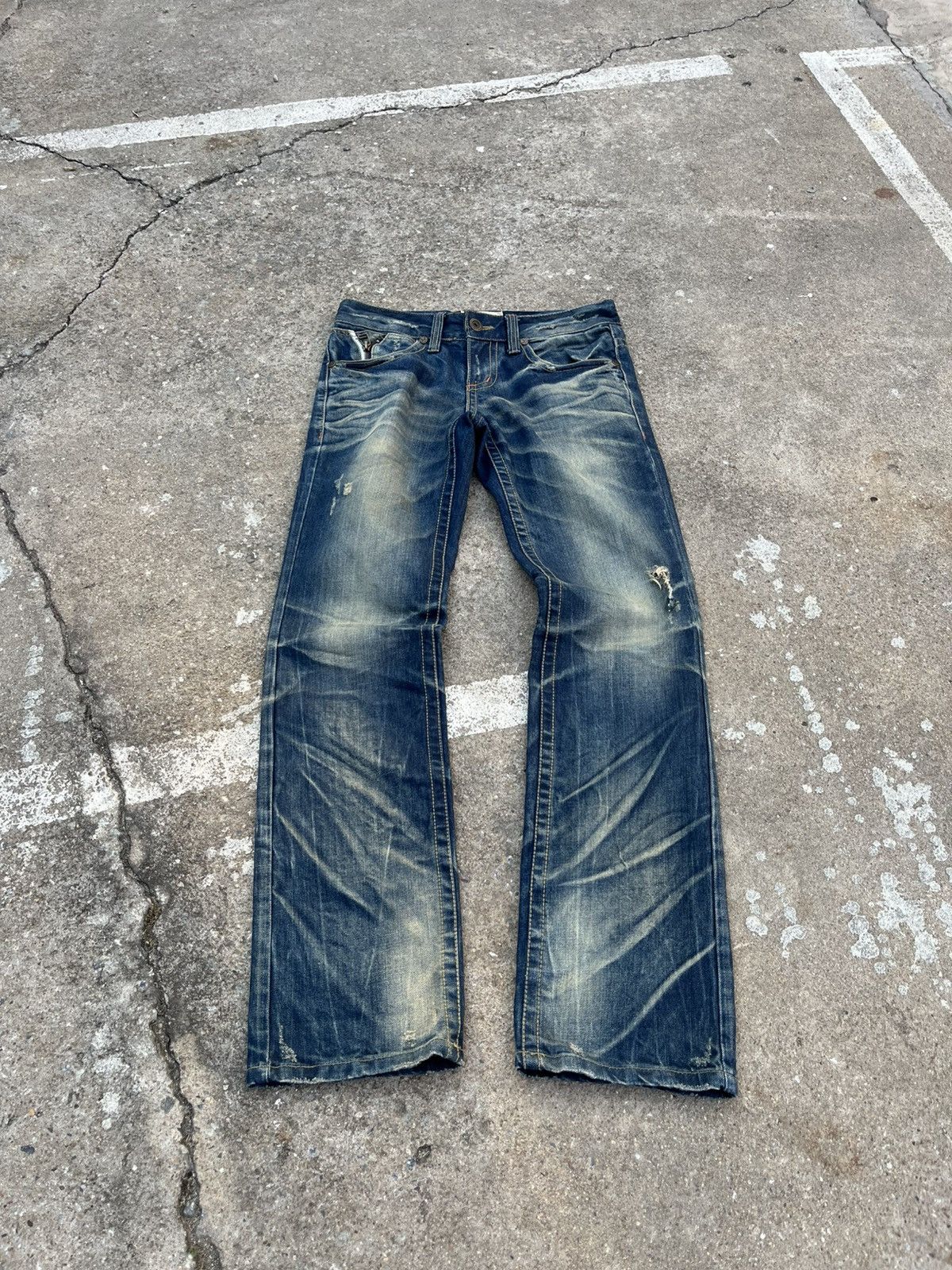 If Six Was Nine Vtg LOLITA EXOTIC DISTRESSED DENIM perfectly Size US 34 / EU 50 - 1 Thumbnail