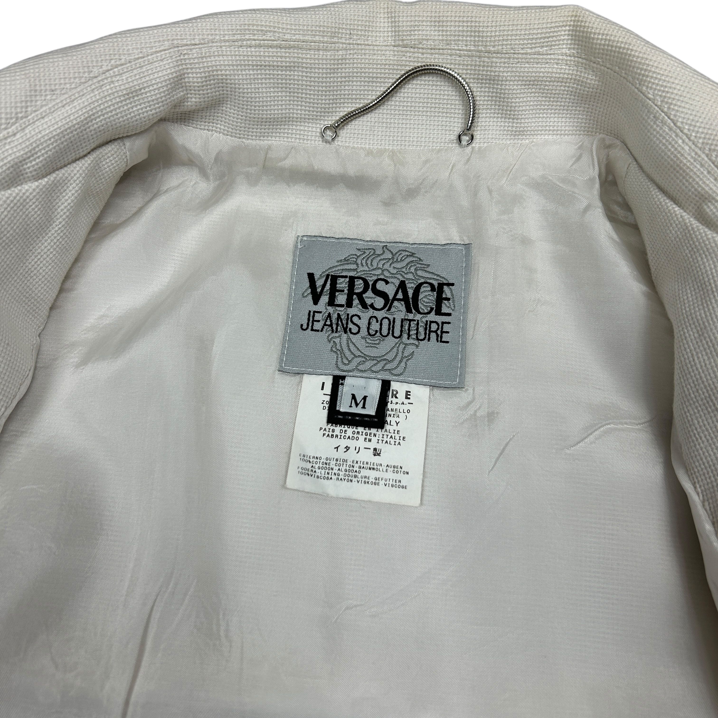 Versace Jeans Couture Versace Jeans Couture Ecru Medusa Button Overshirt Women M Size US M / EU 48-50 / 2 - 6 Thumbnail
