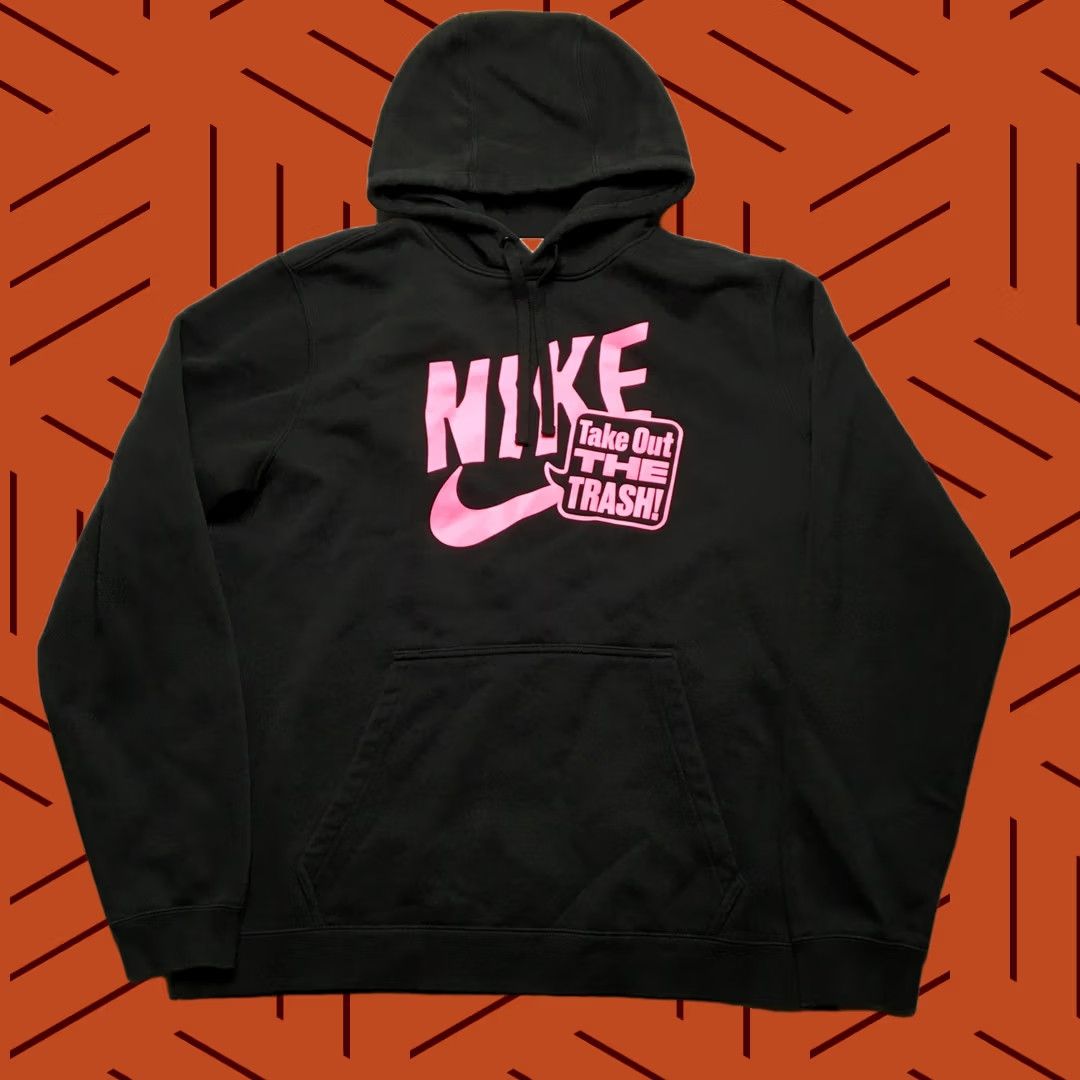 Nike Nike Hoodie Men L Black Take Out The Trash Graphic Club Fleece WM Open Waste Nike Swoosh Printed Back Graphic Pouch K Size US L / EU 52-54 / 3 - 1 Thumbnail