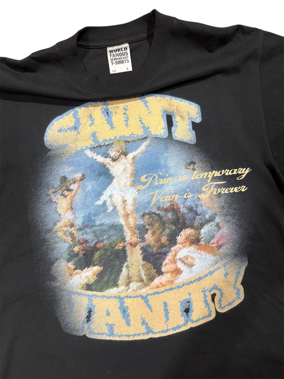 Saint Vanity Saint Vanity Blurry Cross Tee ‘Black’ - Men’s Size L Size US L / EU 52-54 / 3 - 2 Thumbnail