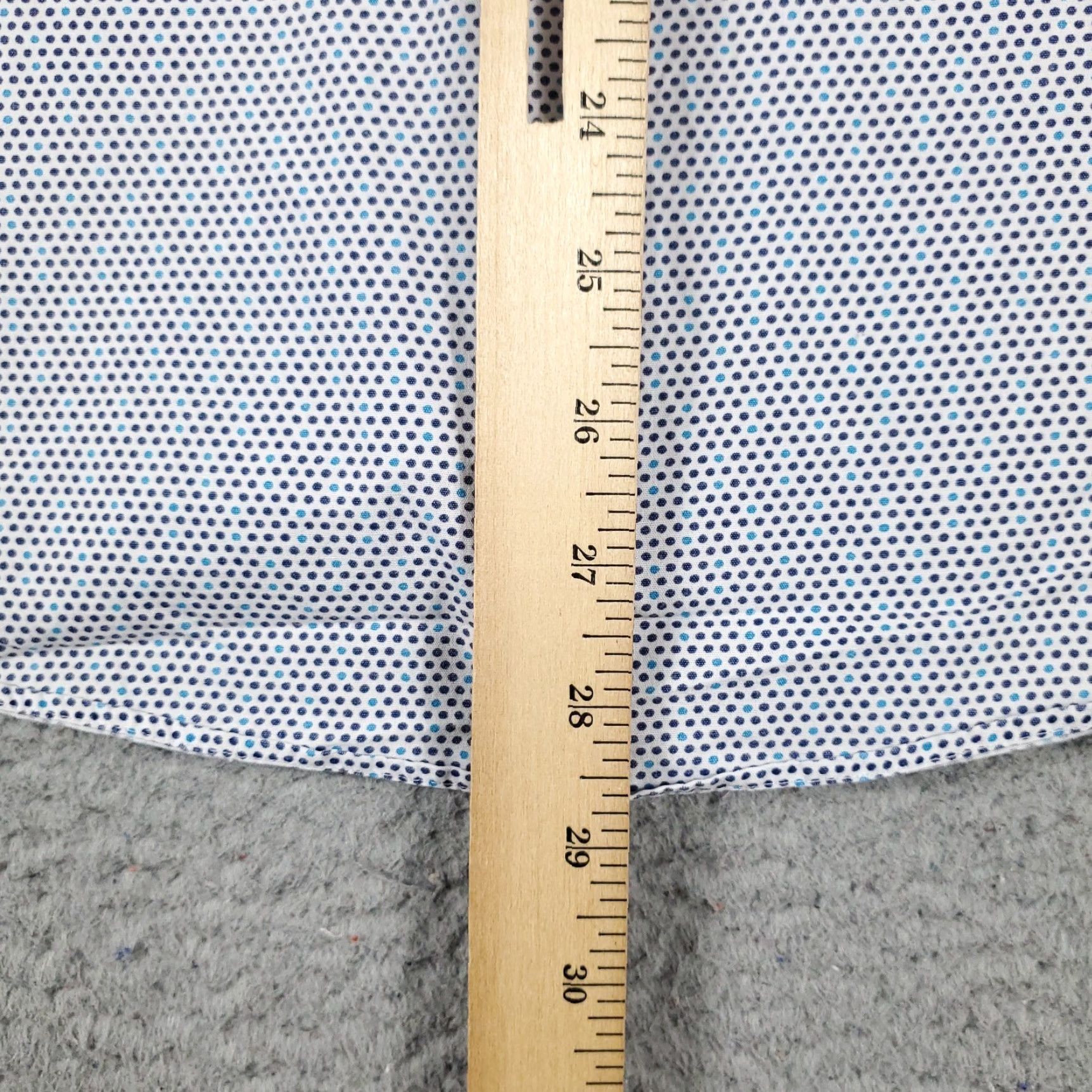 Ben Sherman Ben Sherman Dress Shirt Mens Size 16 Blue Polka Dot Long Sleeve Button Up Regular Fit Size 42R - 4 Thumbnail