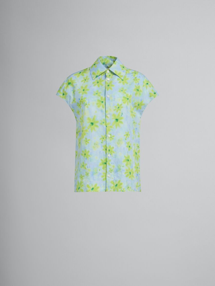 oc11z0525 Poplin Cocoon Shirt in Green