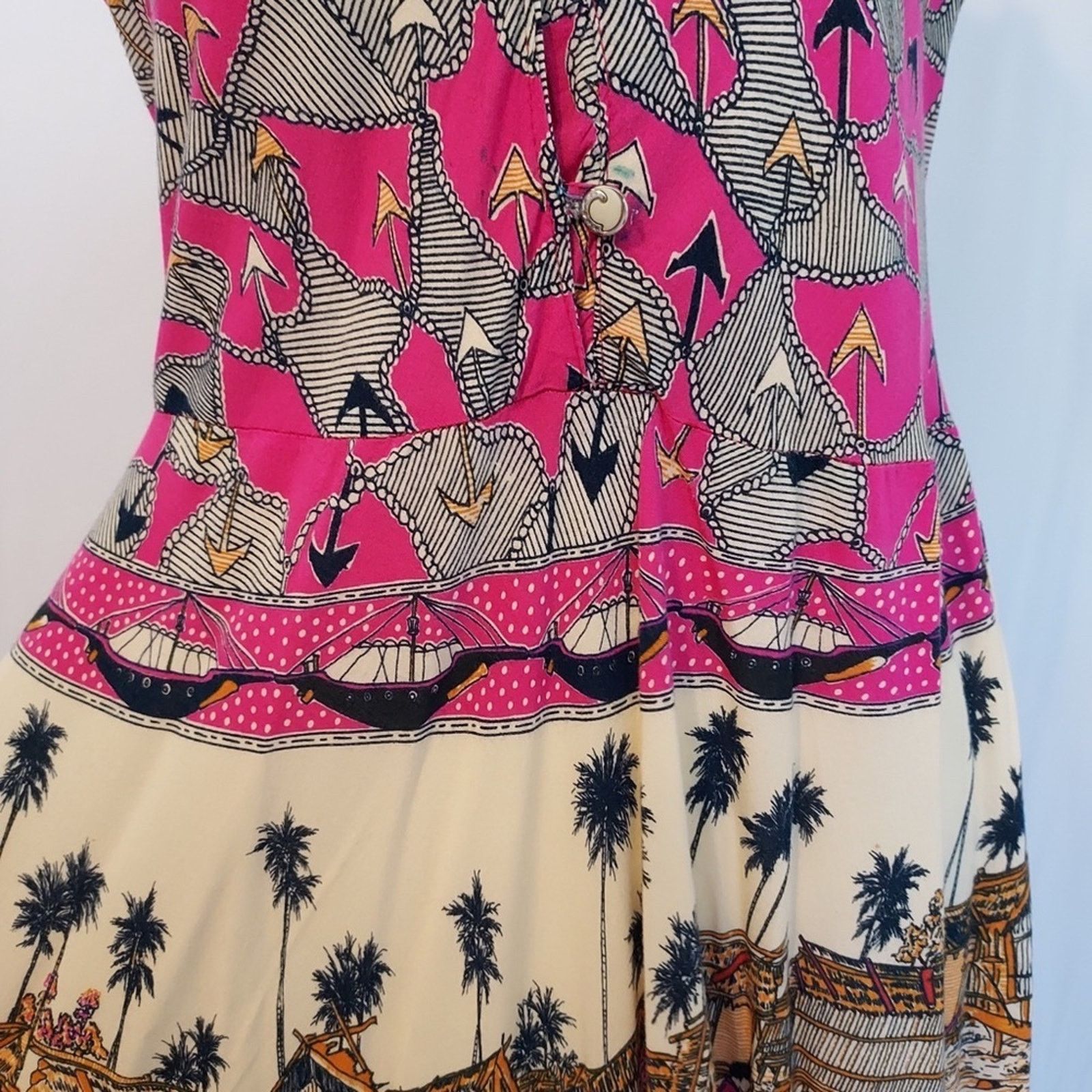 Other Sari Busana Batik Multicolor Asymmetrical Midi Dress Size M / US 6-8 / IT 42-44 - 10 Thumbnail
