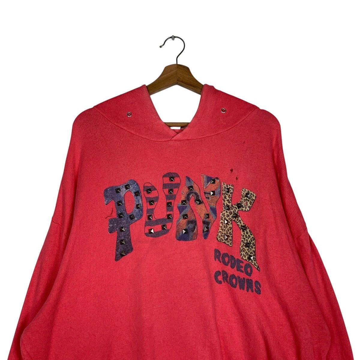 Japanese Brand PUNK Rodeo Crown Big Logo Pullover Hoodies #1432-C65 Size ONE SIZE - 2 Thumbnail