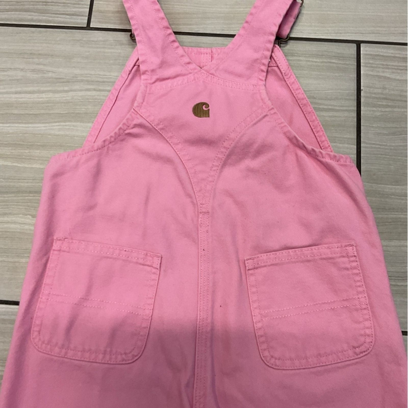Carhartt Carhartt Youth Girls Pink Overalls Size ONE SIZE - 4 Thumbnail