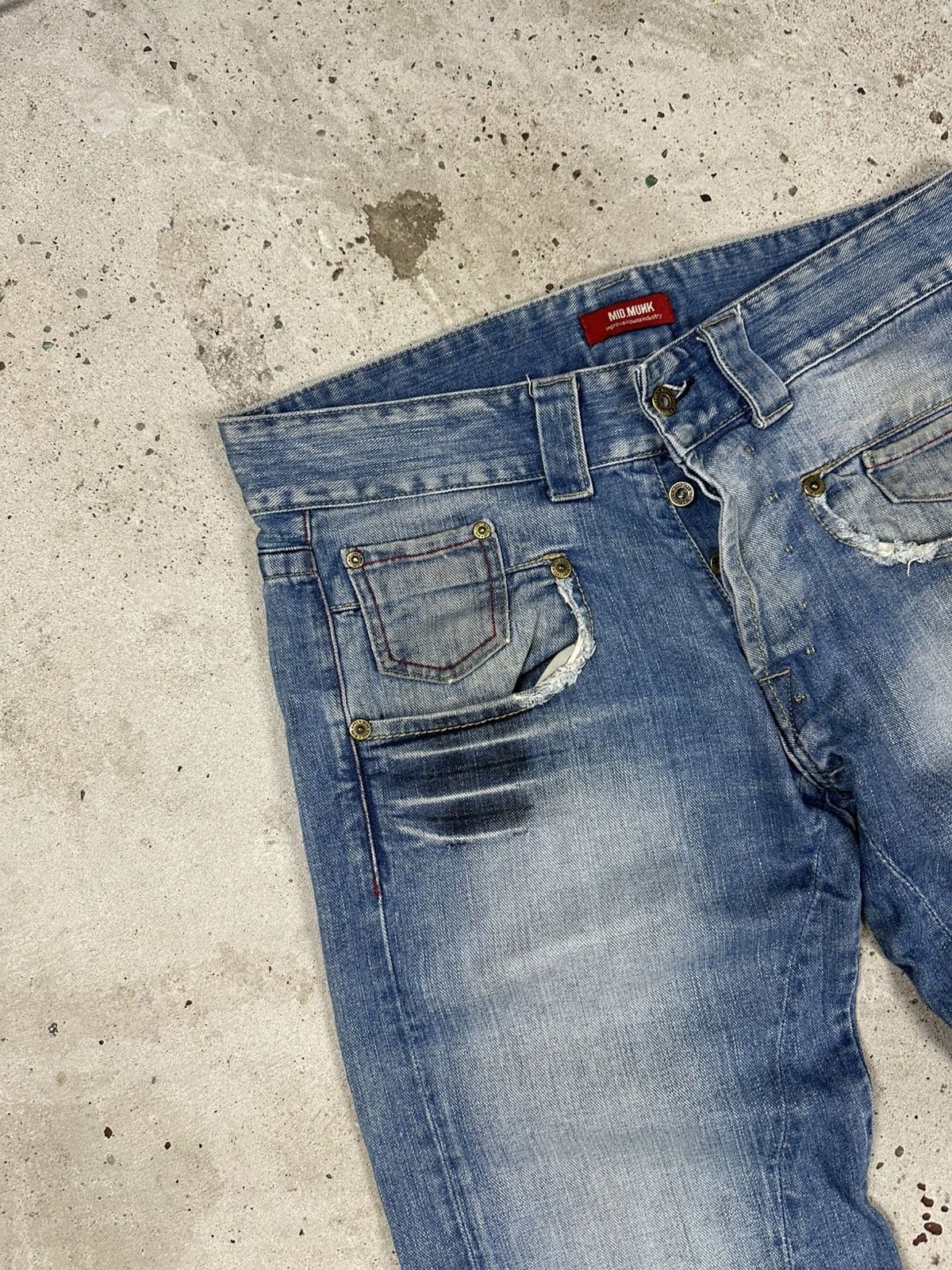 Japanese Brand × Vintage Vintage Y2K Distressed Baggy Denim Pants Jeans Washed Size US 34 / EU 50 - 10 Thumbnail