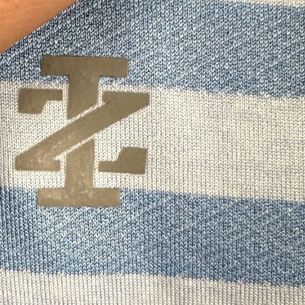 Izod VINTAGE Izod Golf Polo Shirt Mens Large Blue White Striped Short Sleeve Stretch Size US L / EU 52-54 / 3 - 4 Thumbnail