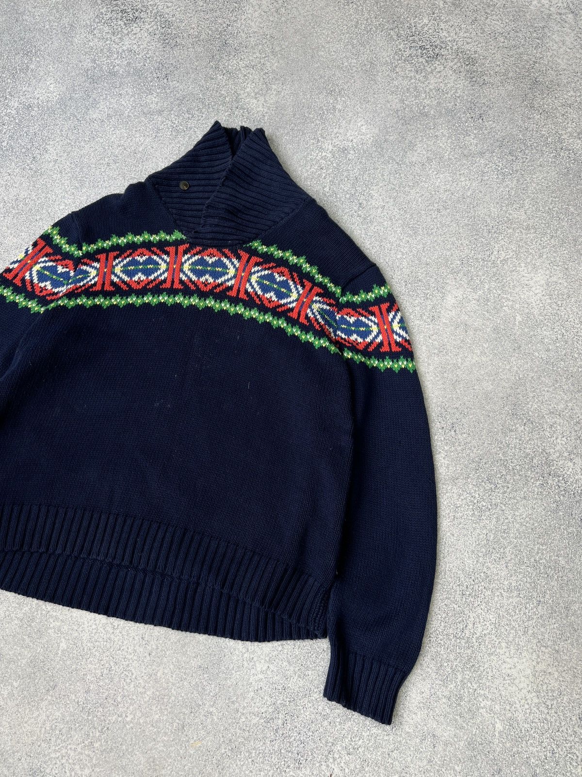Polo Ralph Lauren × Vintage Vintage Knitted Polo Ralph Lauren Ski sweater Size US XL / EU 56 / 4 - 8 Thumbnail