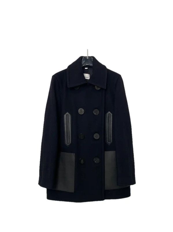 Burberry Burberry Black Wool Peacoat for Men Size US S / EU 44-46 / 1 - 1 Thumbnail