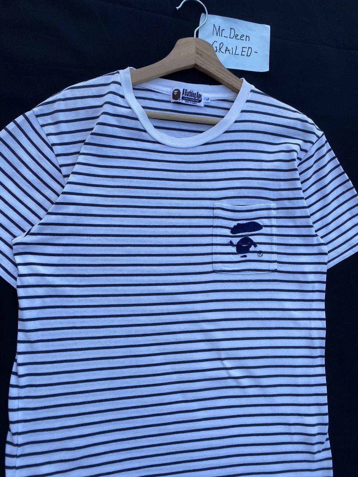 Bape Rare BAPE Stripes Tshirt Size US L / EU 52-54 / 3 - 8 Thumbnail