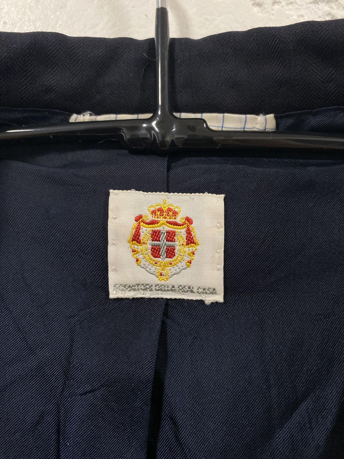 Luigi Borrelli Borelli Napoli Dark Blue Herringbone Wool Blazer Size: 50 Size 50R - 3 Thumbnail
