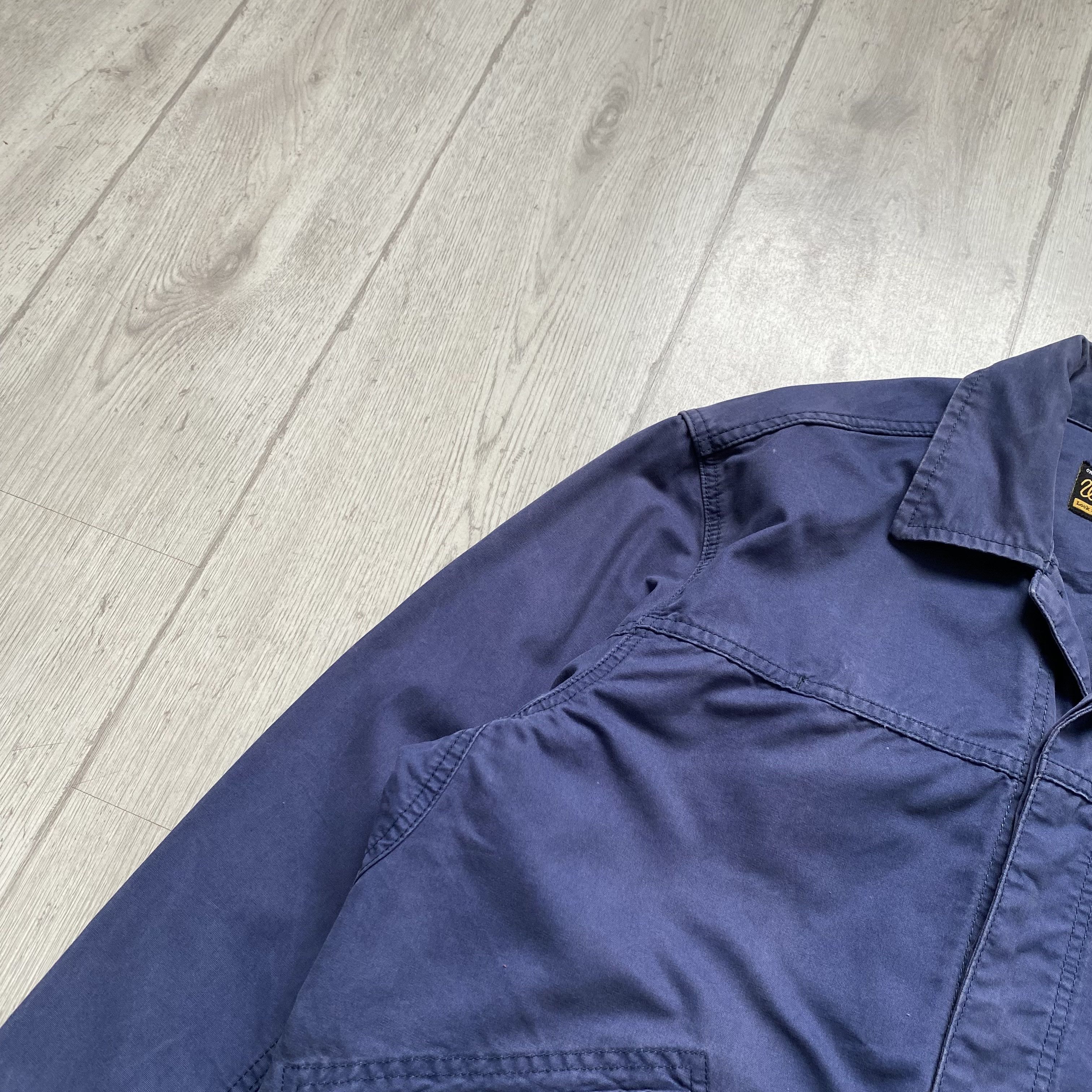 Le Laboureur Vintage 90s Faded Wrangler work jacket Sanfor French Chore Size US L / EU 52-54 / 3 - 9 Thumbnail