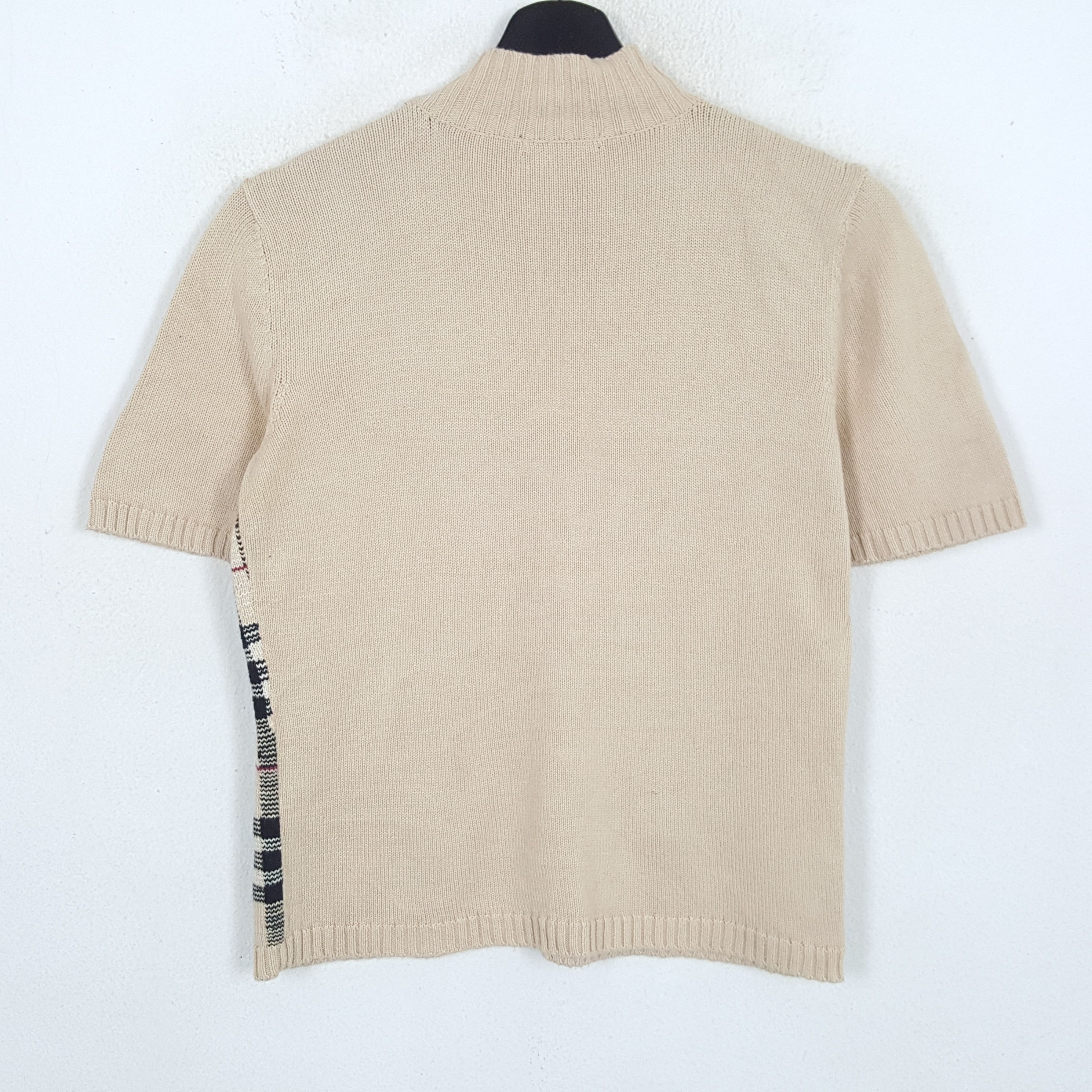 Burberry × Vintage BURBERRY LONDON Winter Style Nova Check Design Tshirt Size S / US 4 / IT 40 - 3 Thumbnail