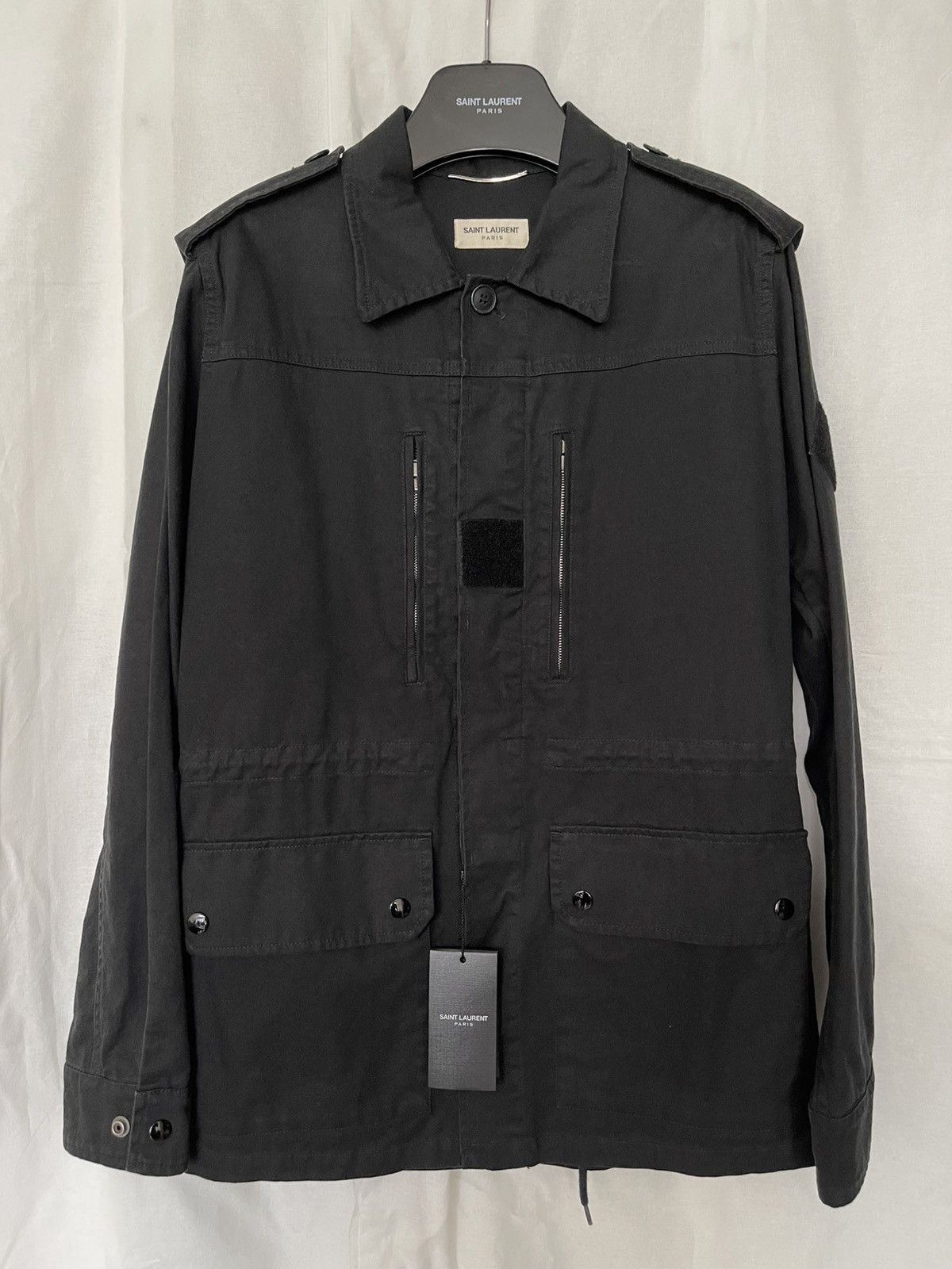 Saint Laurent Paris Saint Laurent Paris FW2017 Black Military Field Jacket Size US S / EU 44-46 / 1 - 1 Thumbnail