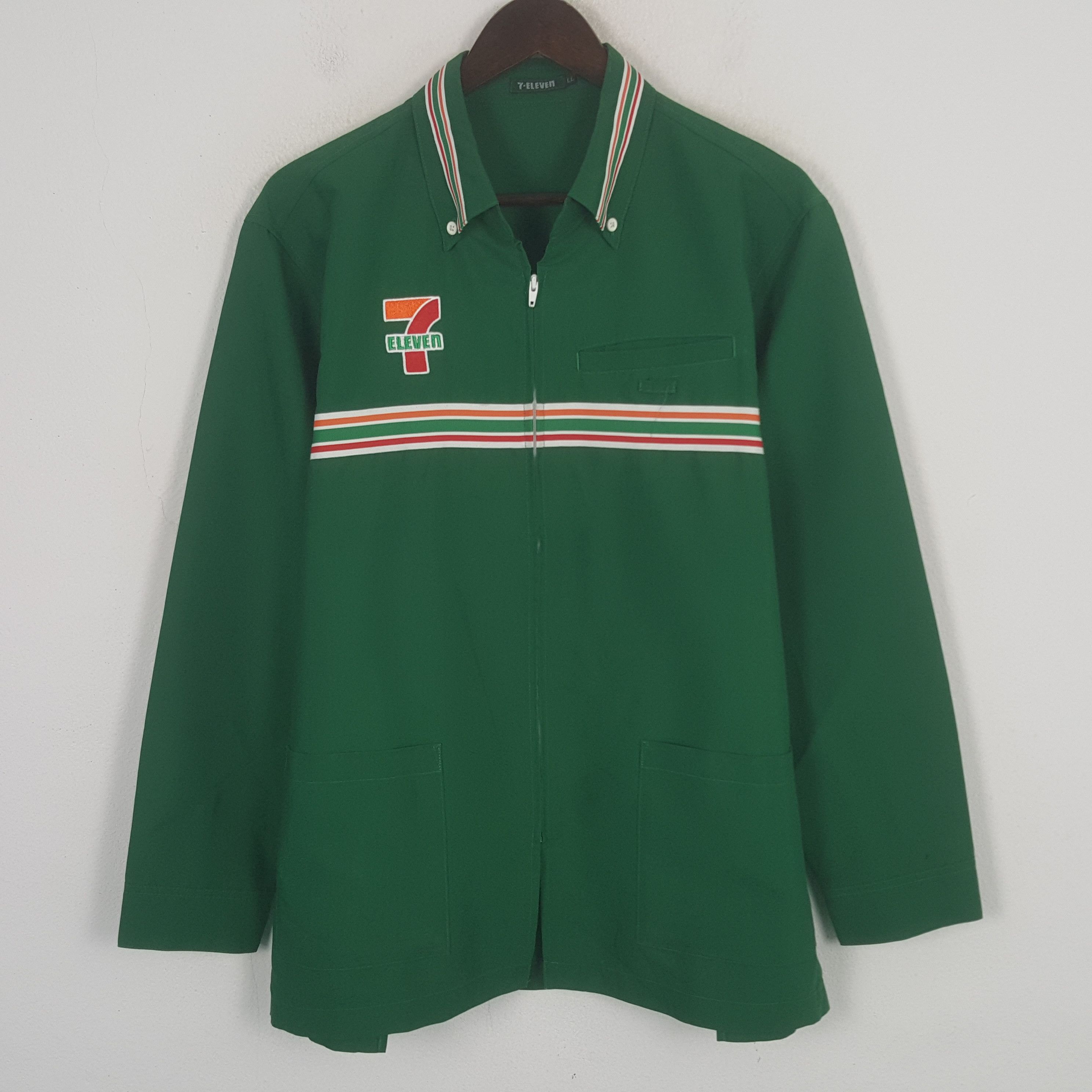Japanese Brand Vintage 7 Eleven Embroidery Logo Worker Uniform Jacket Size US XL / EU 56 / 4 - 3 Thumbnail