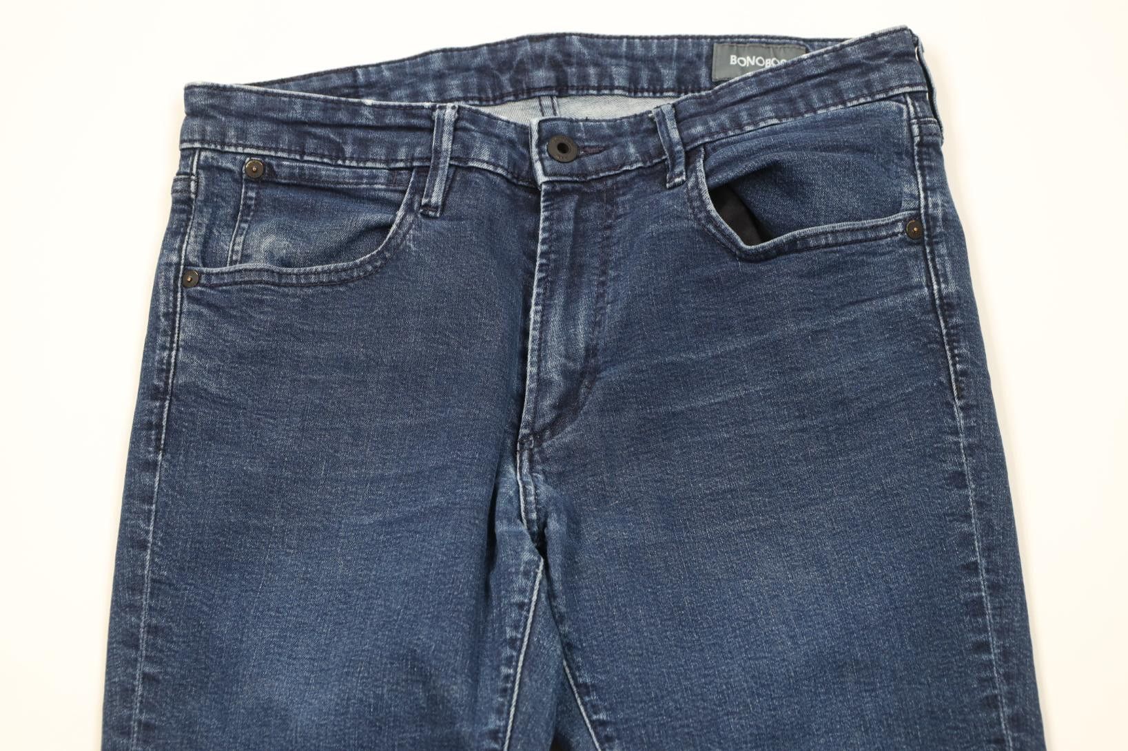Bonobos Bonobos Faded Stretch Slim Fit Straight Leg Denim Jeans Blue Size US 33 - 2 Thumbnail