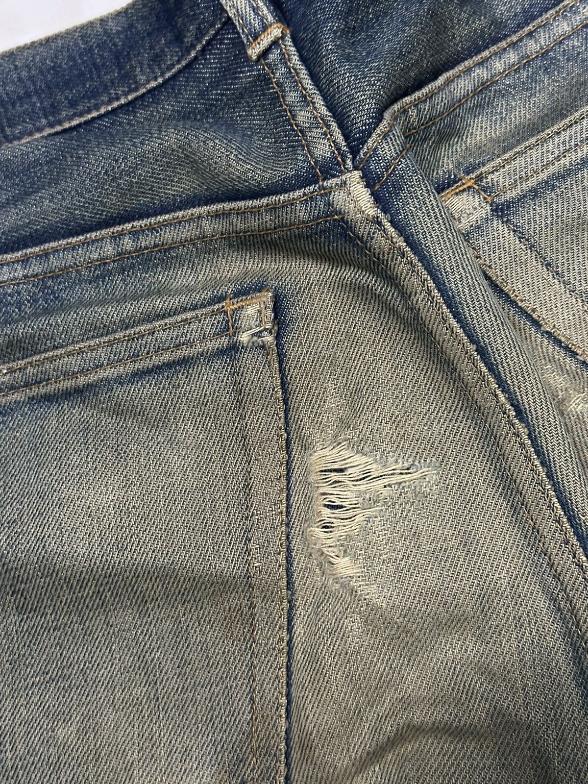 Japanese Brand Vintage Japanese Brand A.P.C Distress Trash Denim. Size US 32 / EU 48 - 14 Thumbnail