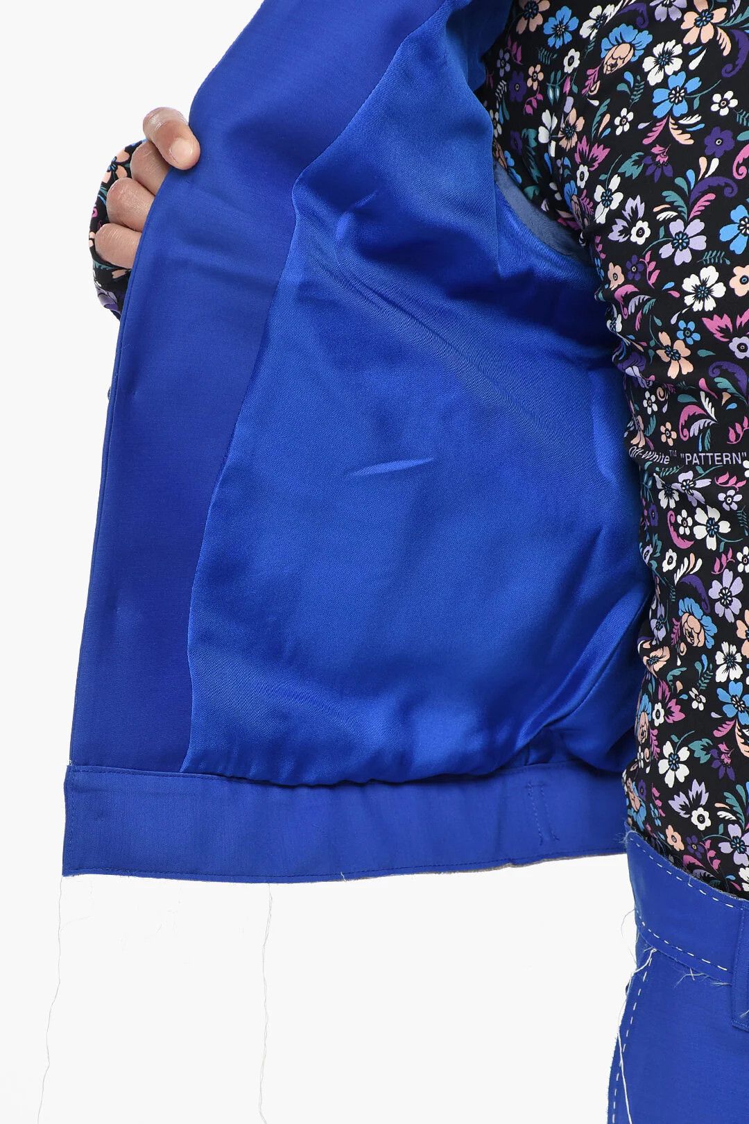 Off-White og1mm0426 Silk-Blend Jacket in Blue Size US M / EU 48-50 / 2 - 5 Thumbnail