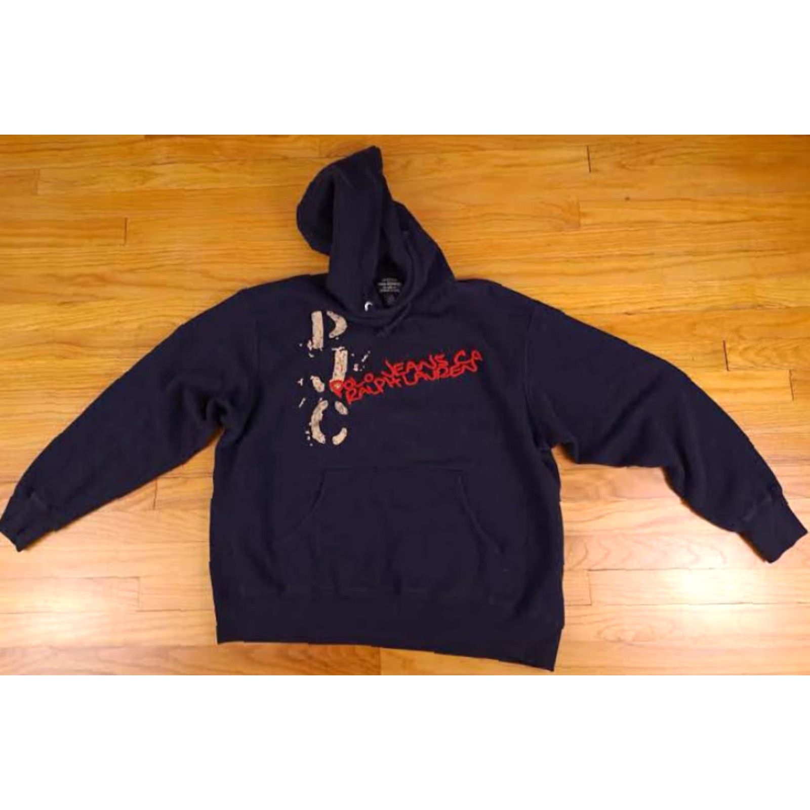 Polo Ralph Lauren Polo Ralph Lauren Sweatshirt Hooded Pullover Large Black Embroidered Cotton Men Regular Size L Size US L / EU 52-54 / 3 - 3 Thumbnail
