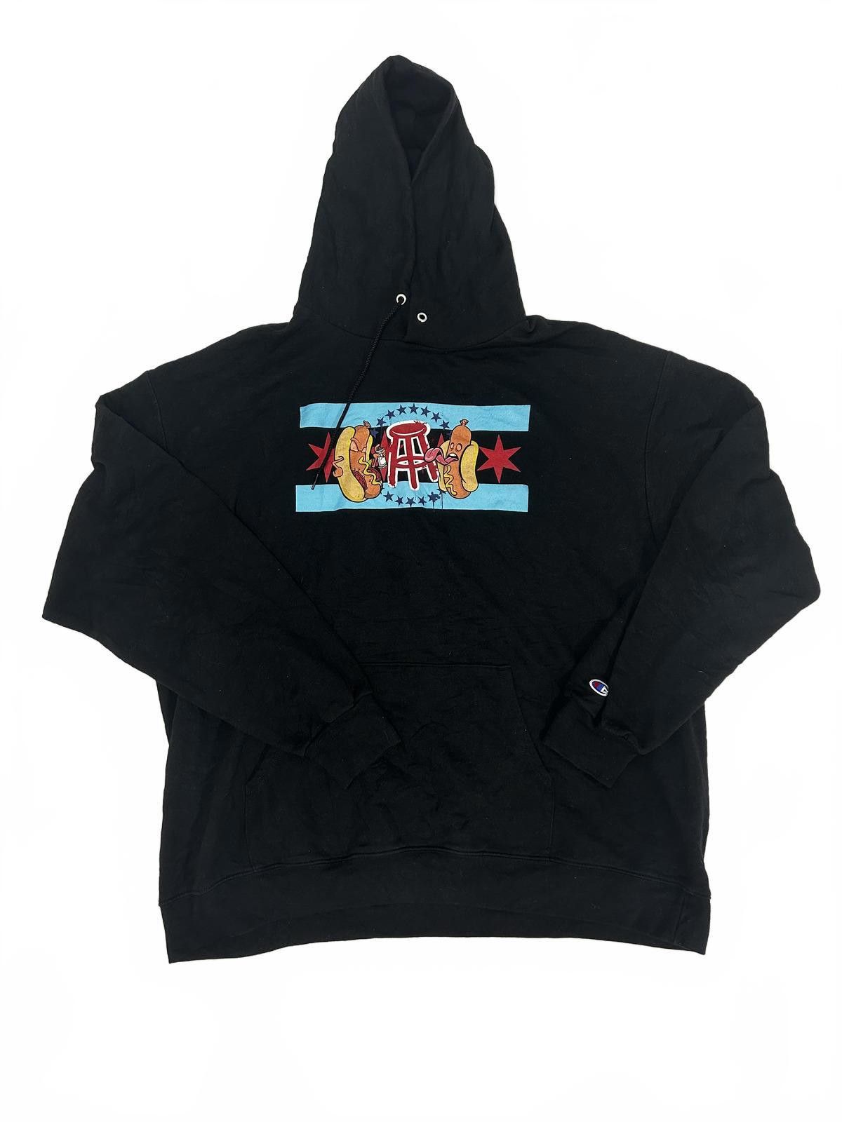 Champion Champion Black Hoodie with Hot Dog Graphic XXL Size US XXL / EU 58 / 5 - 2 Thumbnail