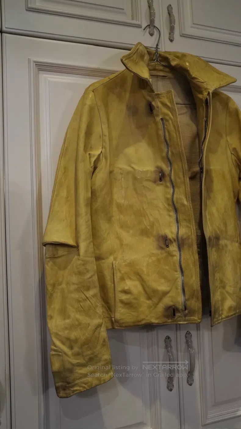 Carol Christian Poell Carol Christian Poell Limited Edition Yellow Leather Jacke Size US M / EU 48-50 / 2 - 1 Thumbnail