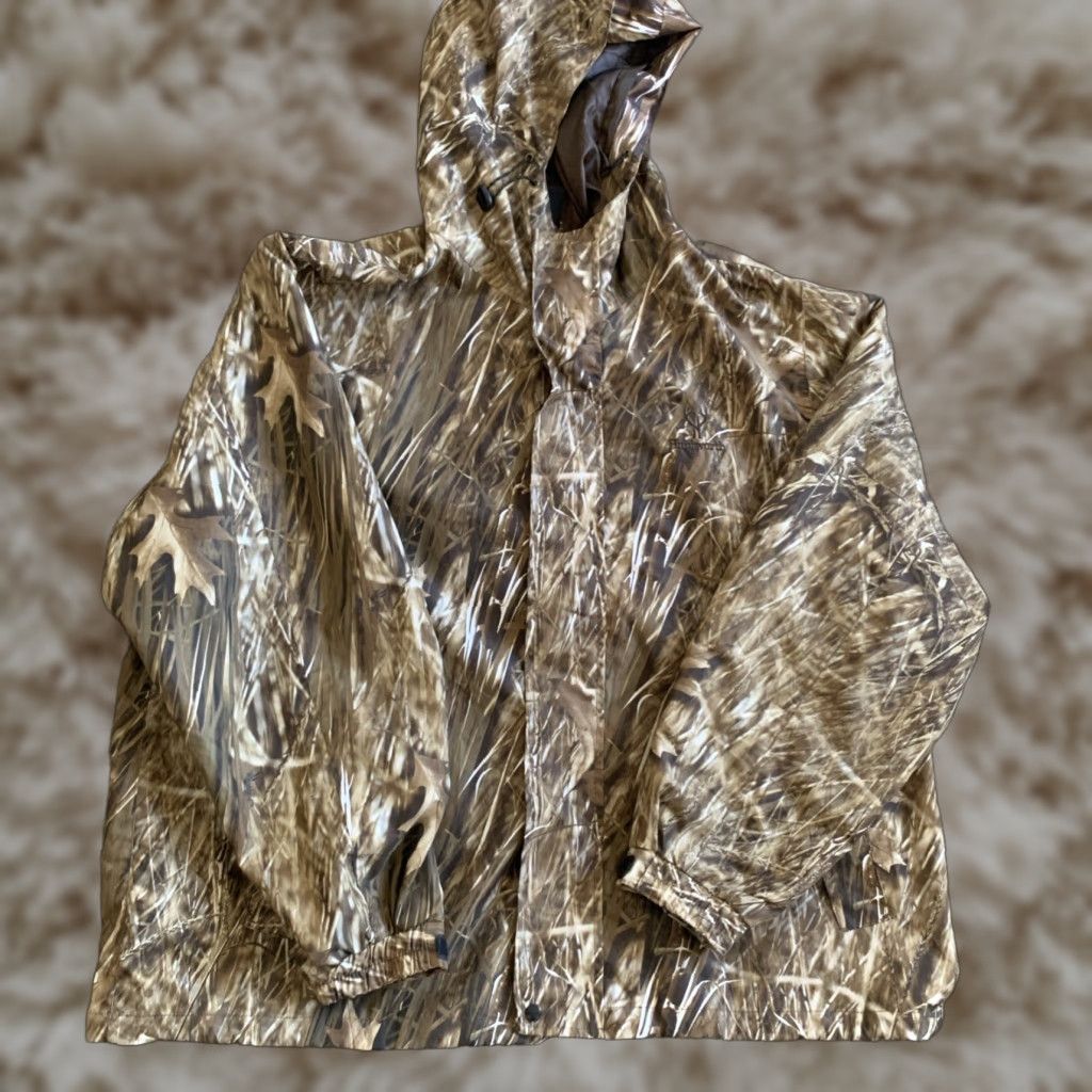 Huntworth Windbreaker Jacket Men's XL Camouflage Nylon Lightweight Multicolor 2000s?