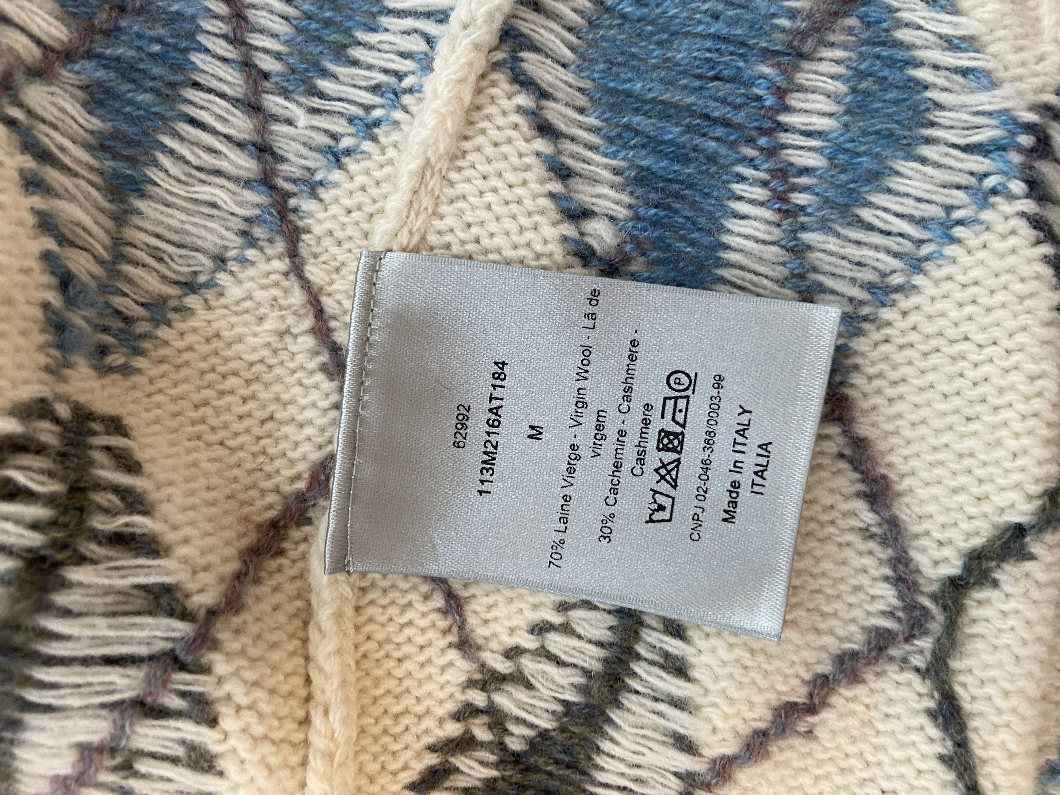 Dior Dior Men's diamond CD pattern wool cashmere cardigan Size US M / EU 48-50 / 2 - 6 Thumbnail
