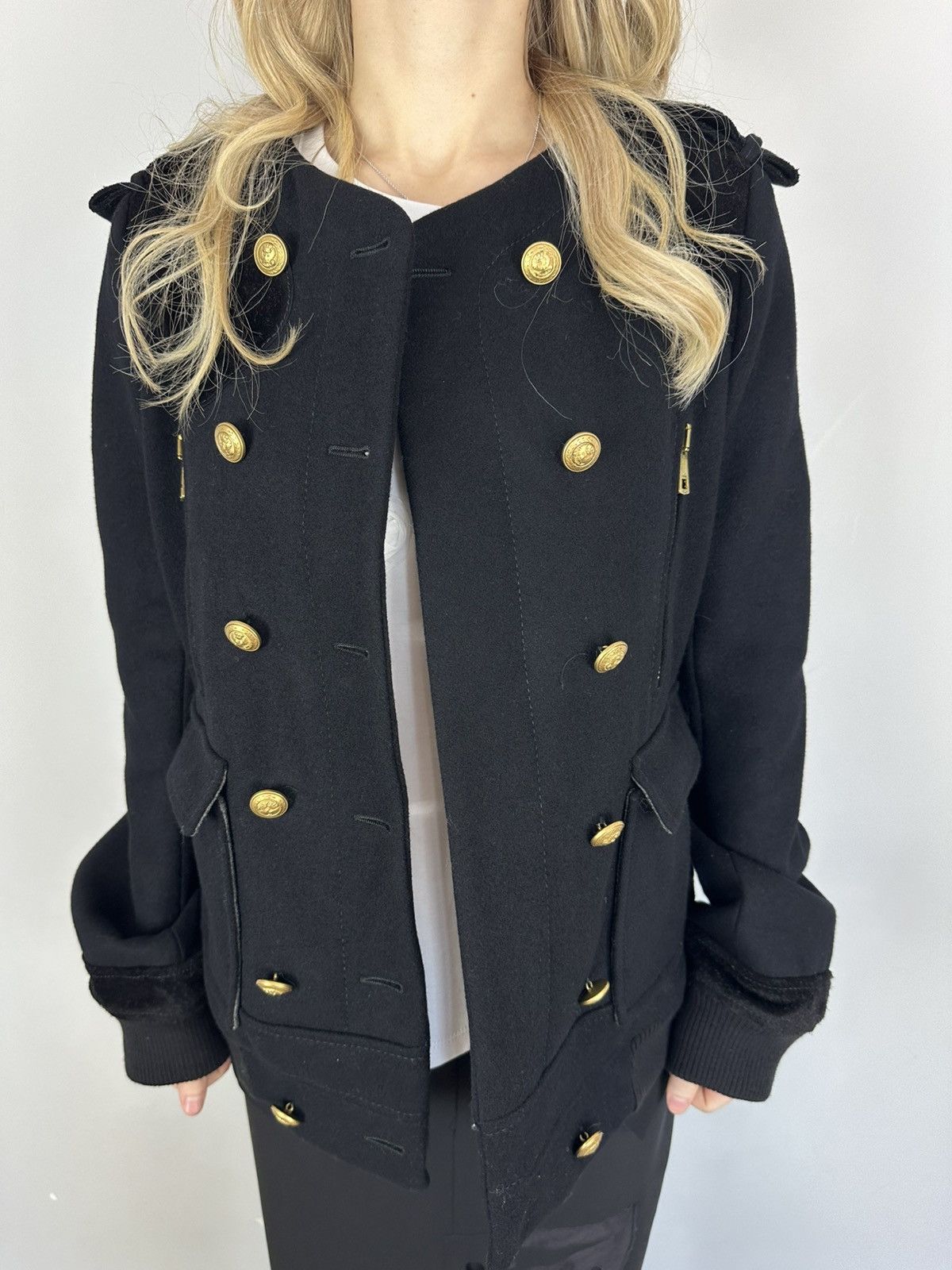 Balenciaga Balenciaga Black Wool Double Breasted Jacket 2007 Brass Size US L / EU 52-54 / 3 - 12 Thumbnail